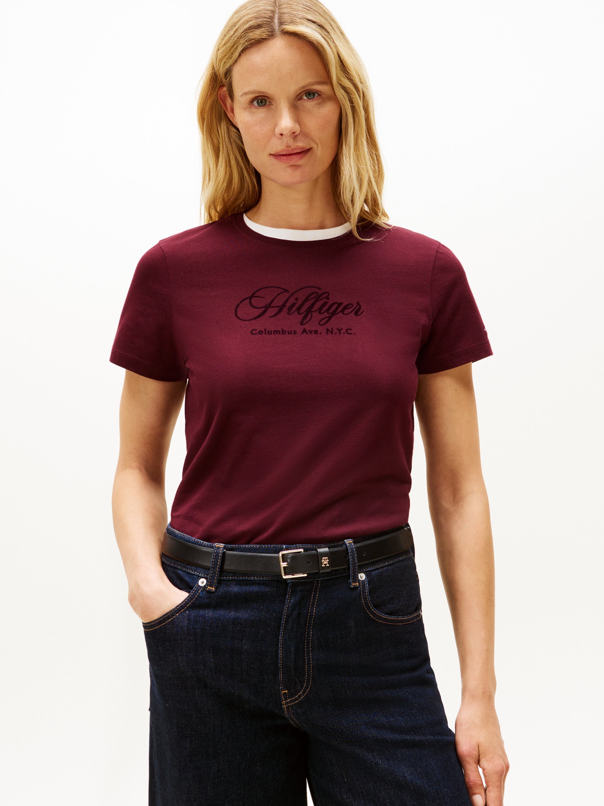 Tommy Hilfiger Koszulka Kobiety Bawełna lila