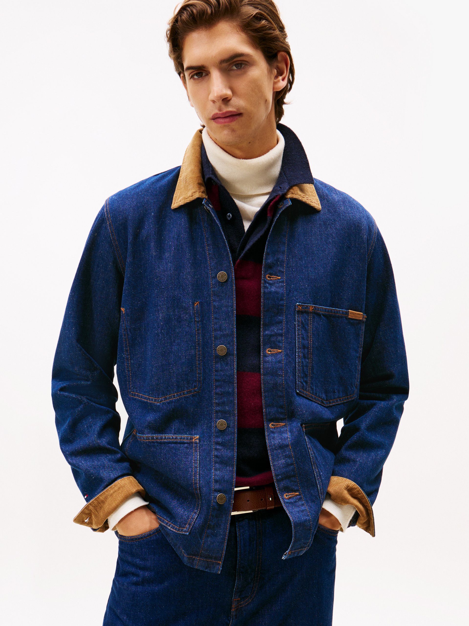 Tommy Hilfiger kurtka dżinsowa Mężczyźni Jeansy niebieski