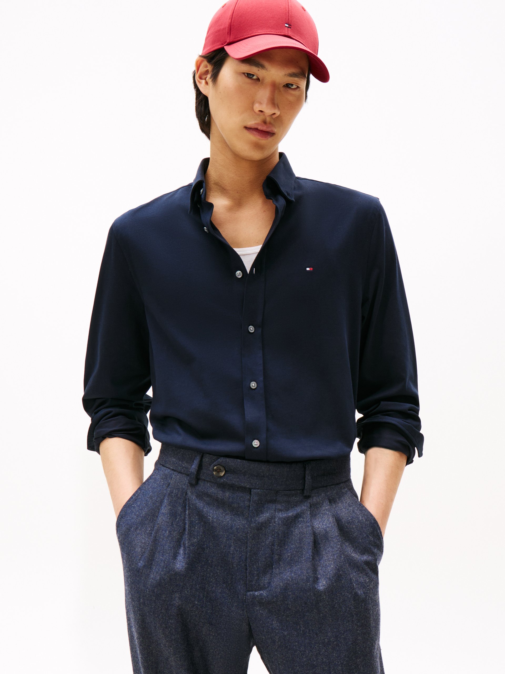 Tommy Hilfiger koszula casual Mężczyźni Slim Fit niebieski