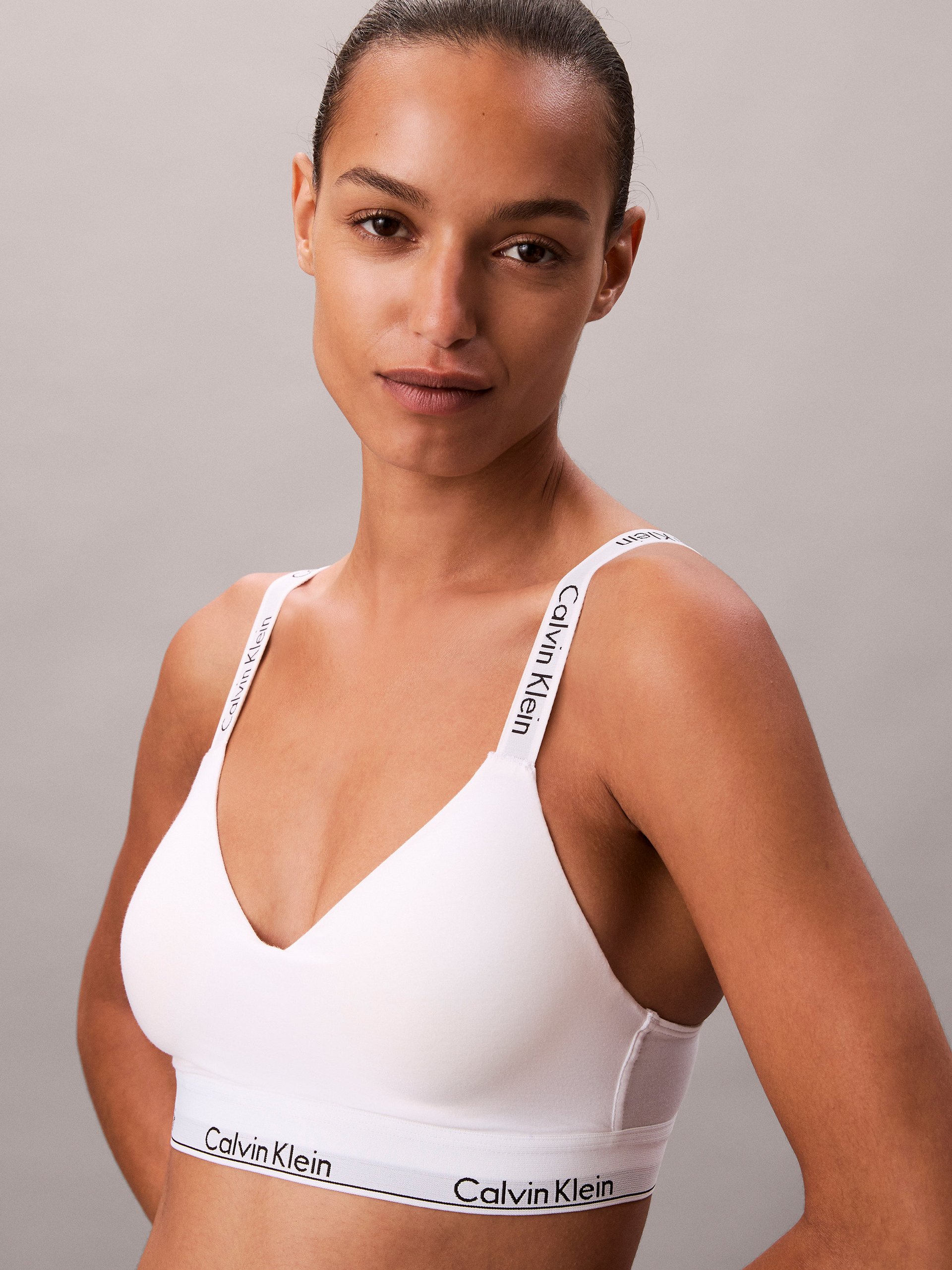 Calvin Klein Biustonosz - usztywniany Kobiety Dżersej biały