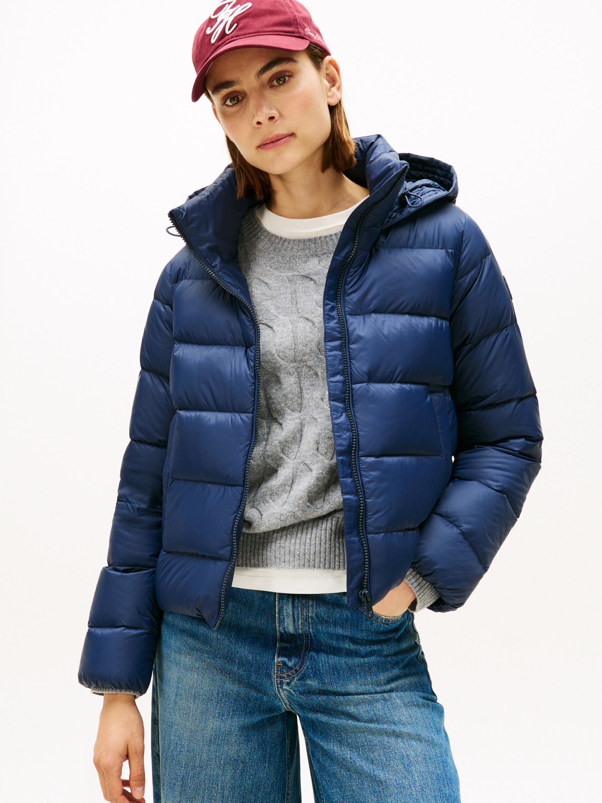 Tommy Hilfiger kurtka pikowana Kobiety niebieski