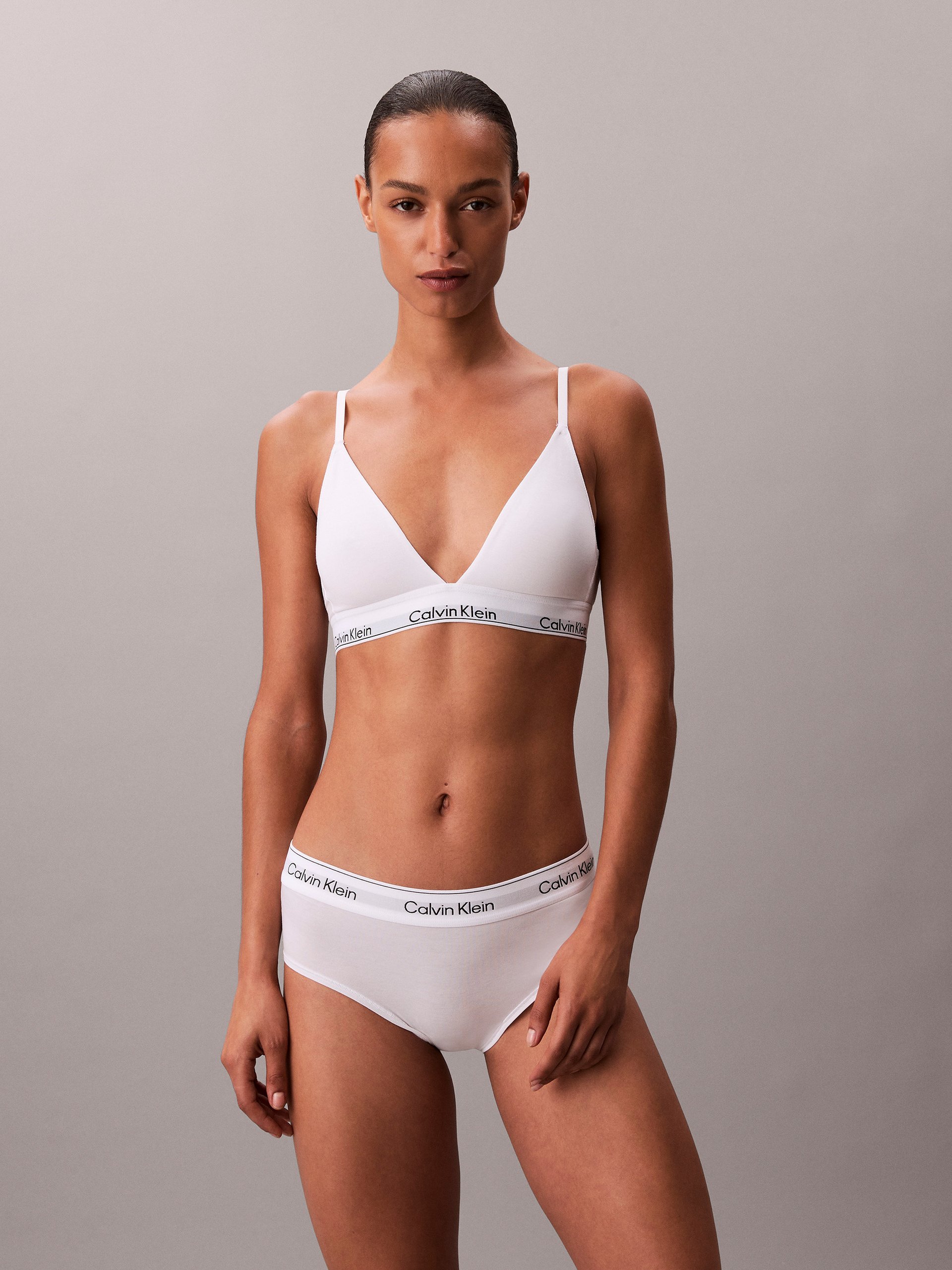 Calvin Klein Biustonosz - usztywniany Kobiety Bawełna biały
