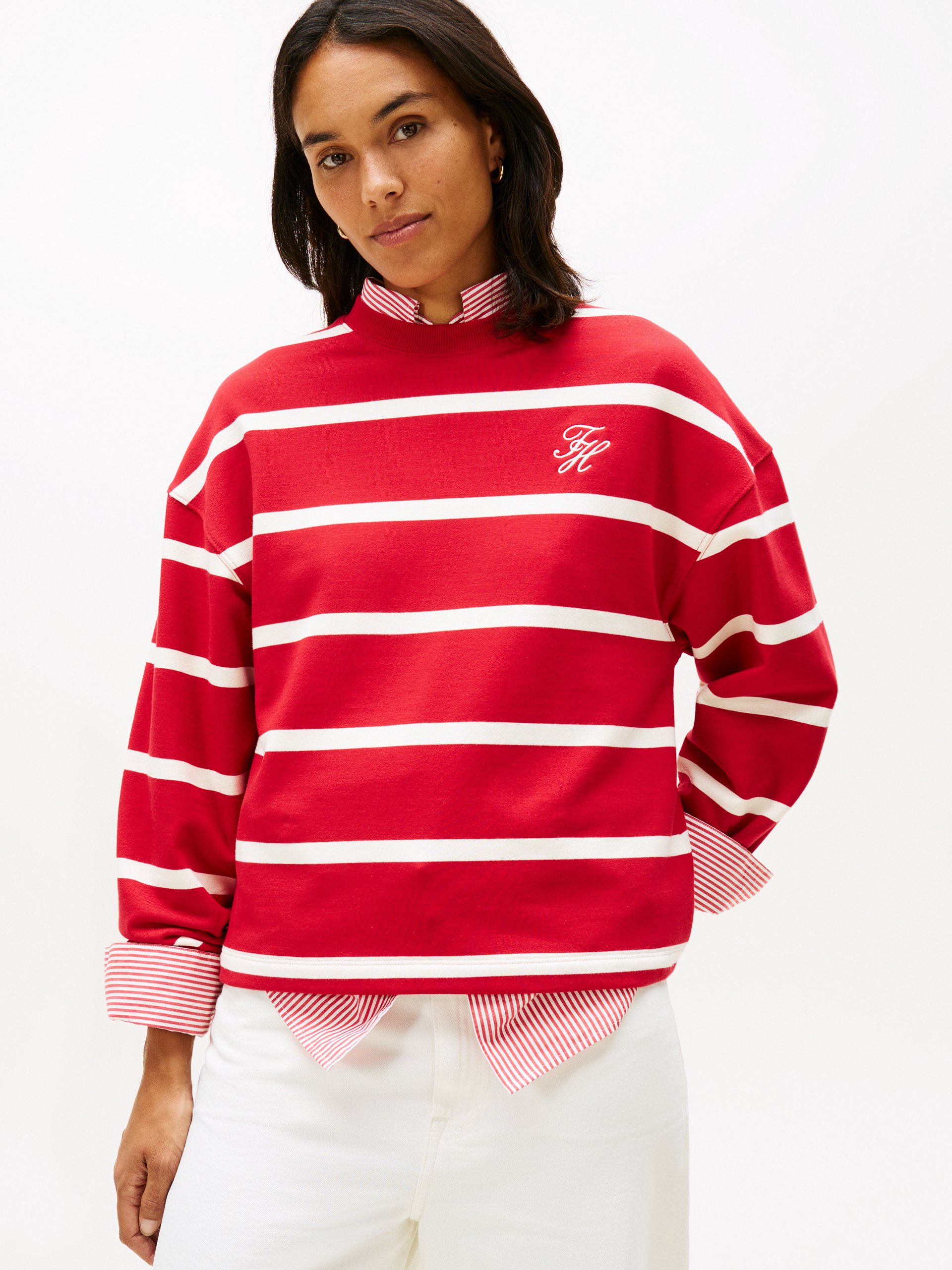 Tommy Hilfiger Bluza Kobiety czerwony|biały
