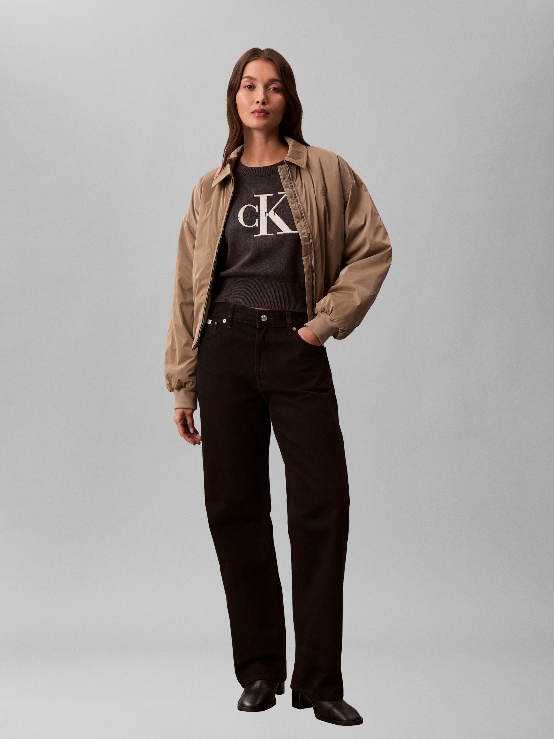 Calvin Klein Jeans Sweter - wrzosowy Kobiety Bawełna szary