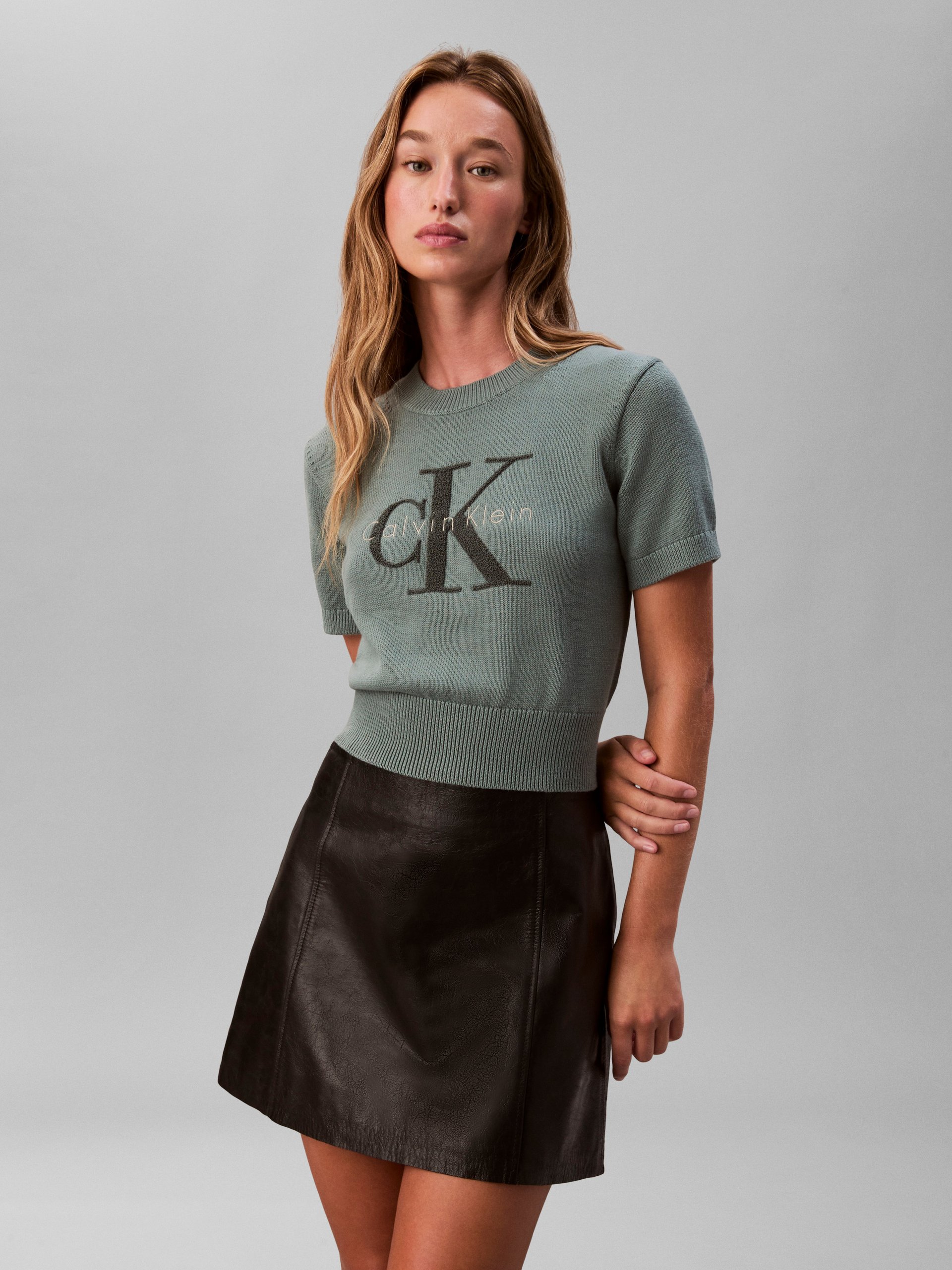 Calvin Klein Jeans Sweter - wrzosowy Kobiety Bawełna zielony