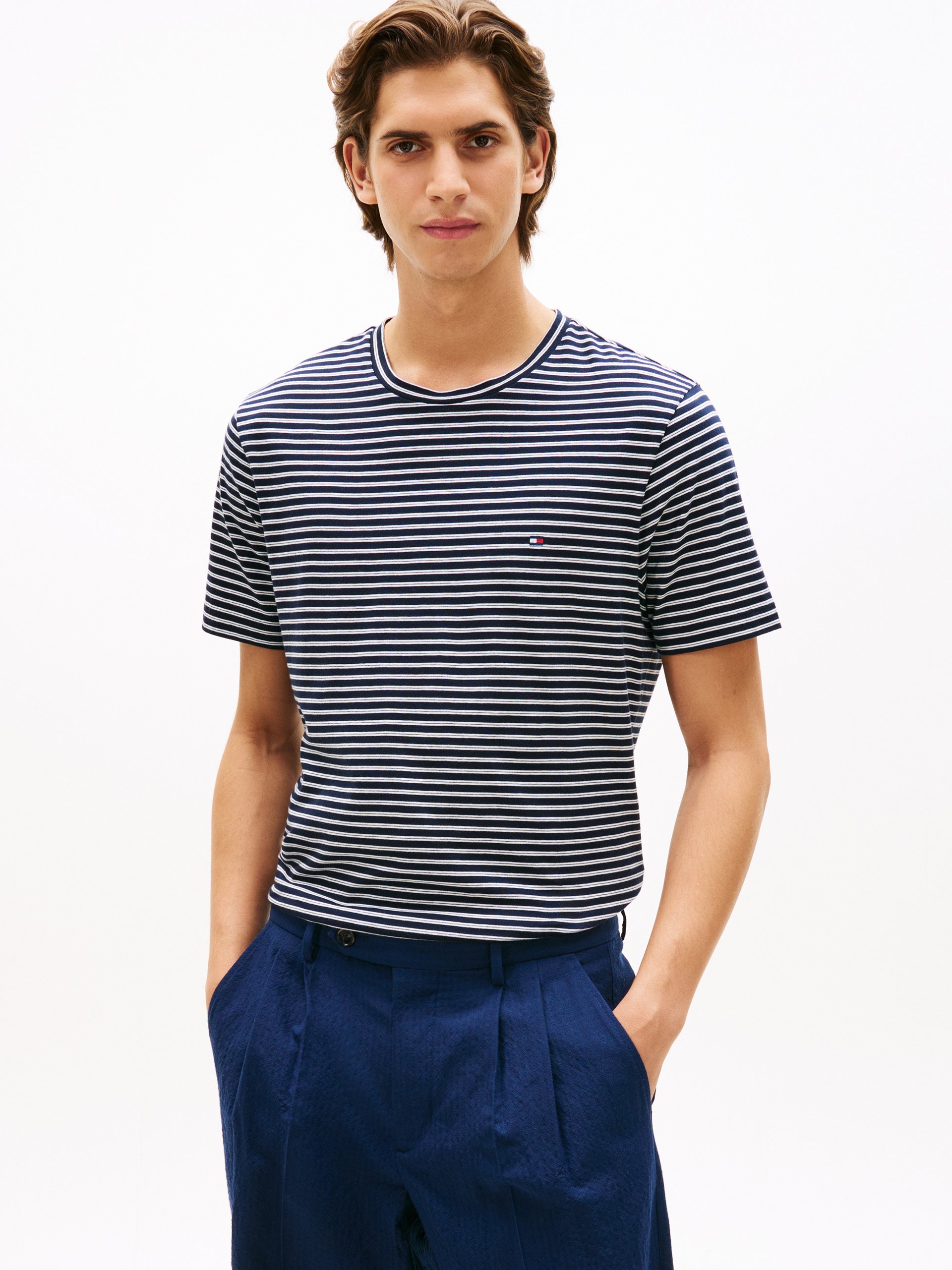 Tommy Hilfiger Koszulka Mężczyźni Bawełna niebieski|biały