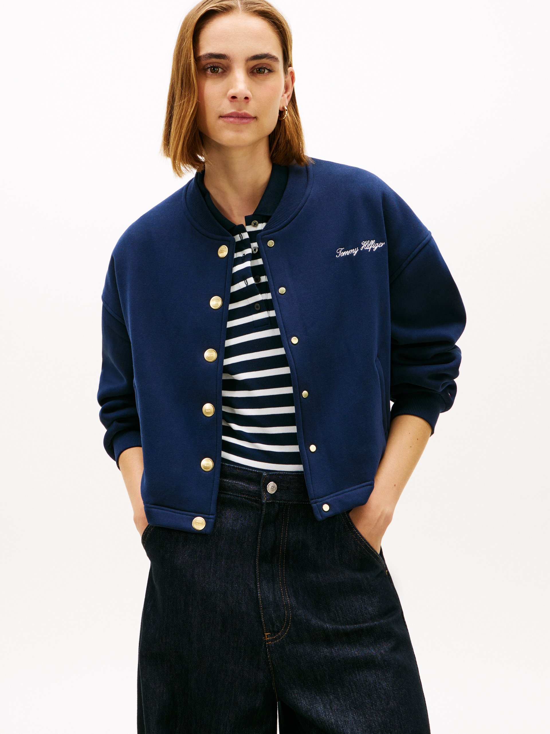 Tommy Hilfiger kurtka dresowa Kobiety niebieski