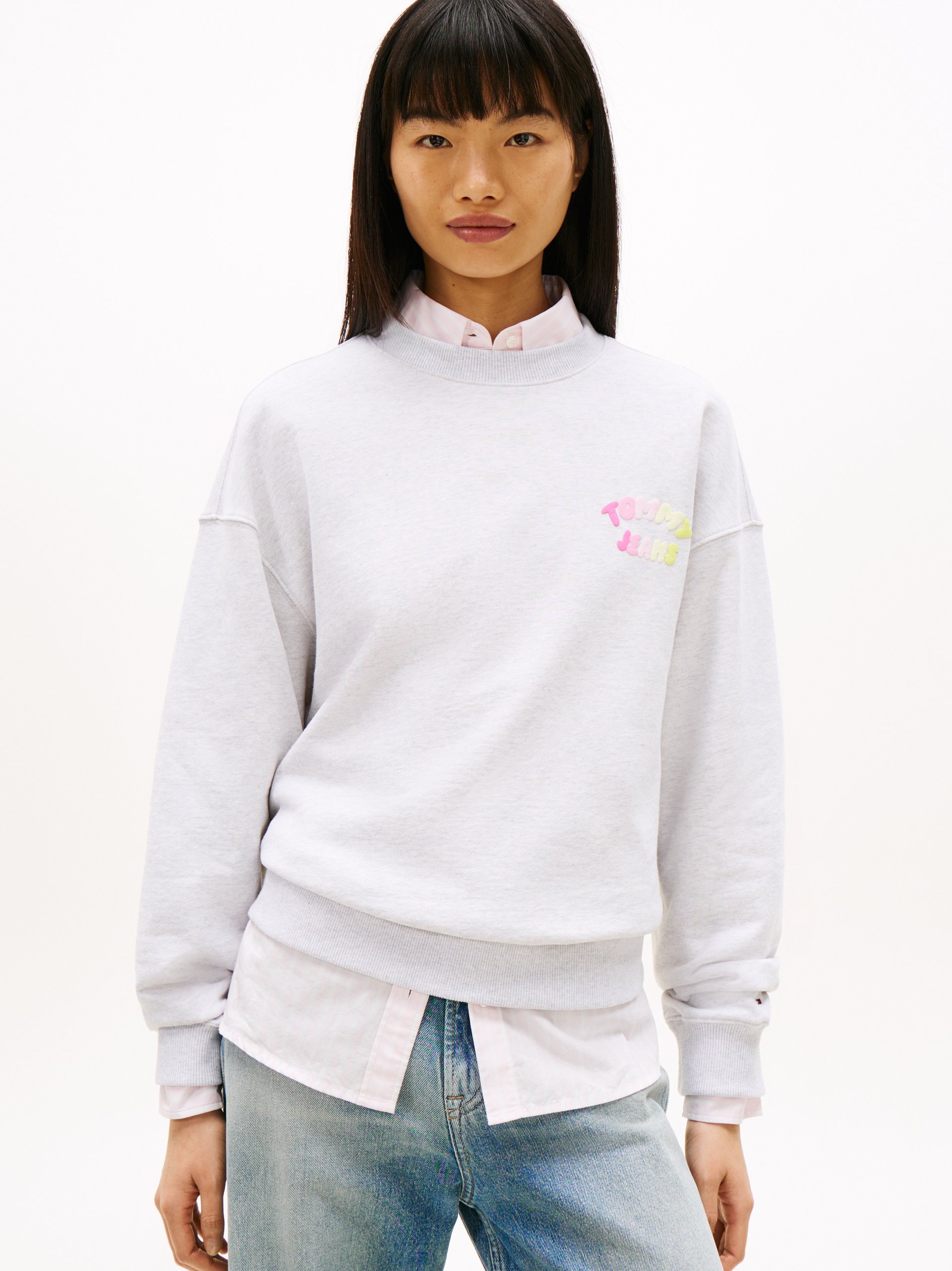 Tommy Jeans Bluza Kobiety Bawełna (100%) szary