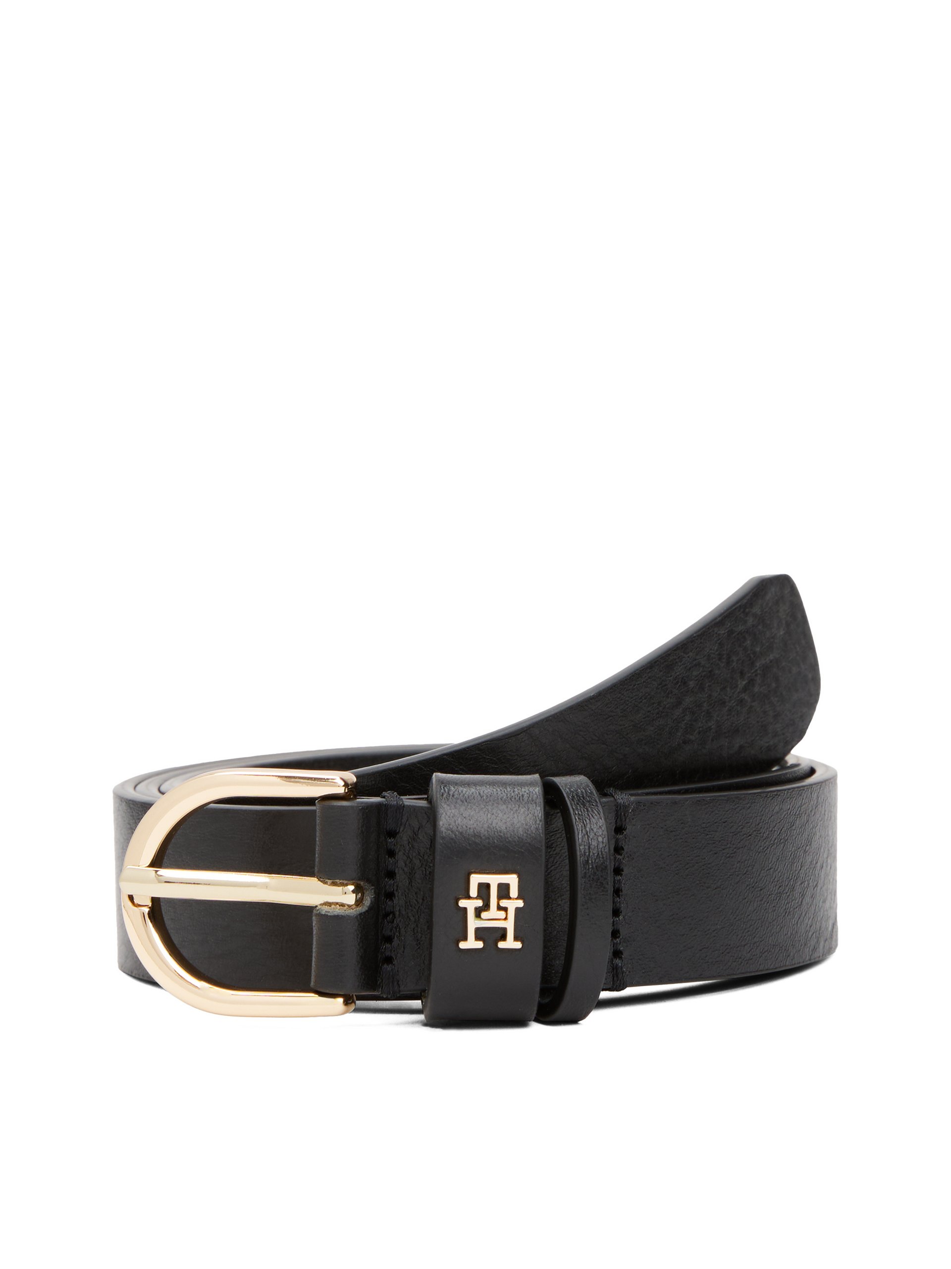 Tommy Hilfiger pasek skórzany Kobiety skóra czarny