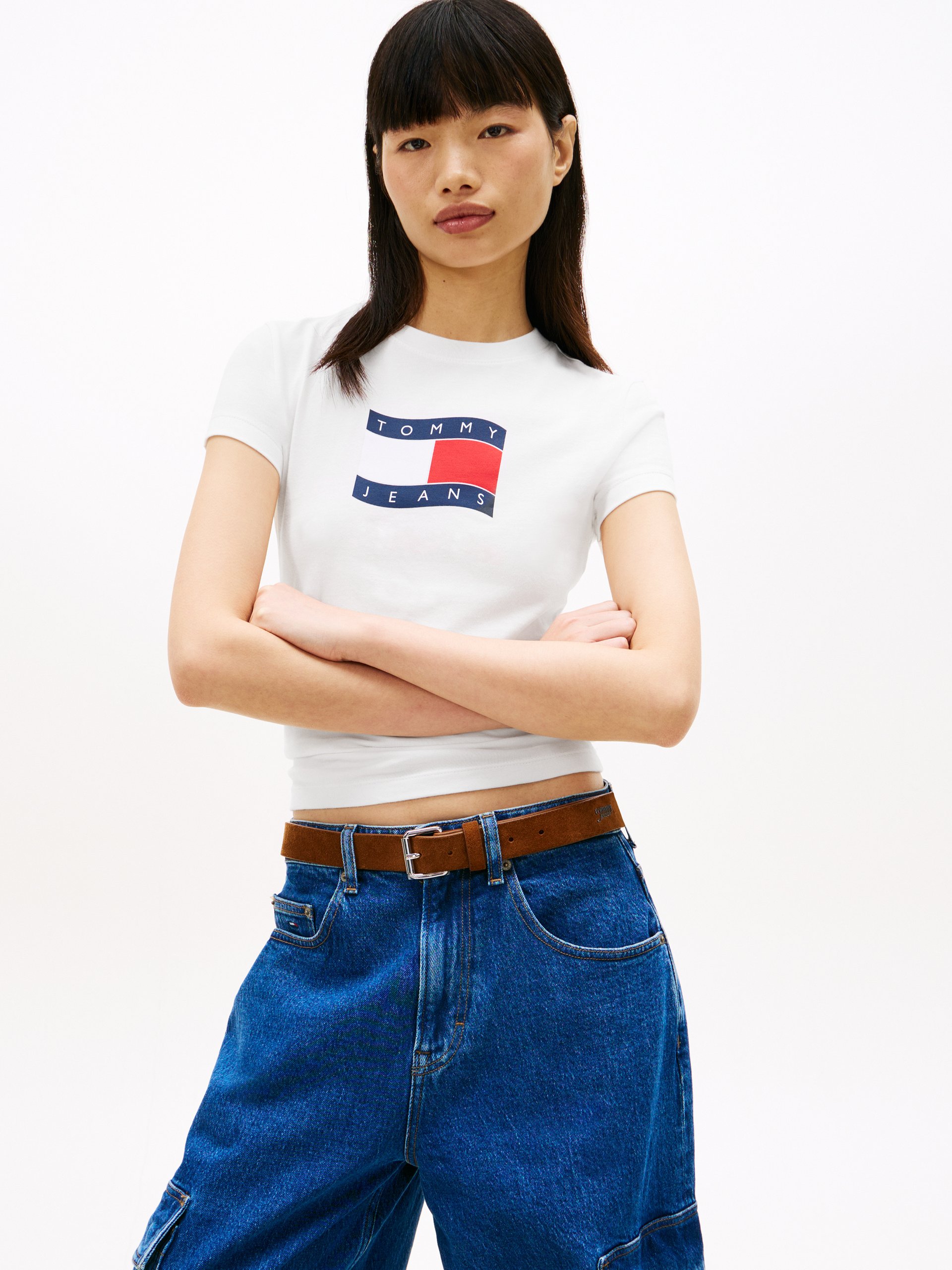 Tommy Jeans Koszulka Kobiety Bawełna (100%) biały