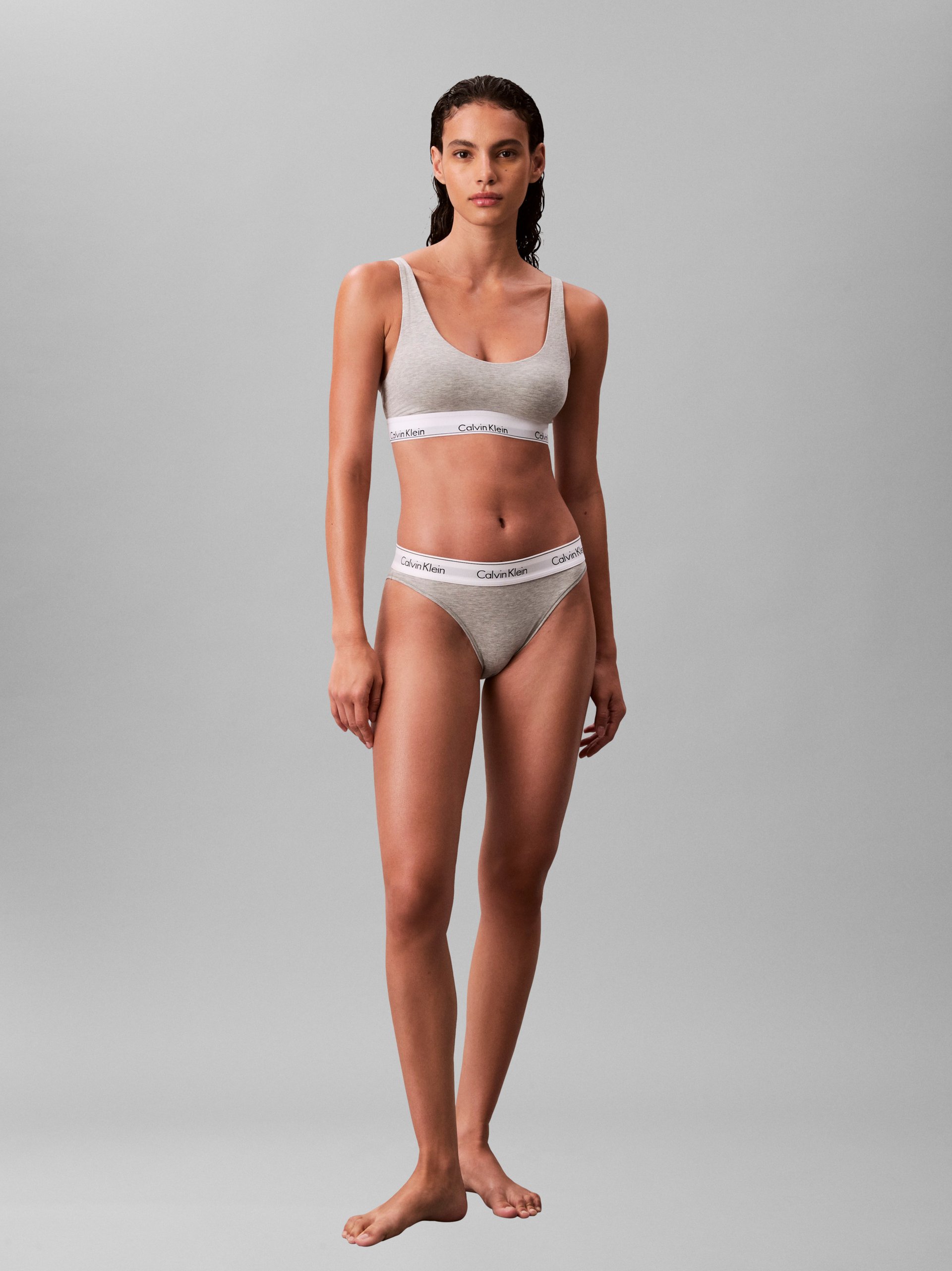 Calvin Klein Bralette Kobiety Bawełna szary