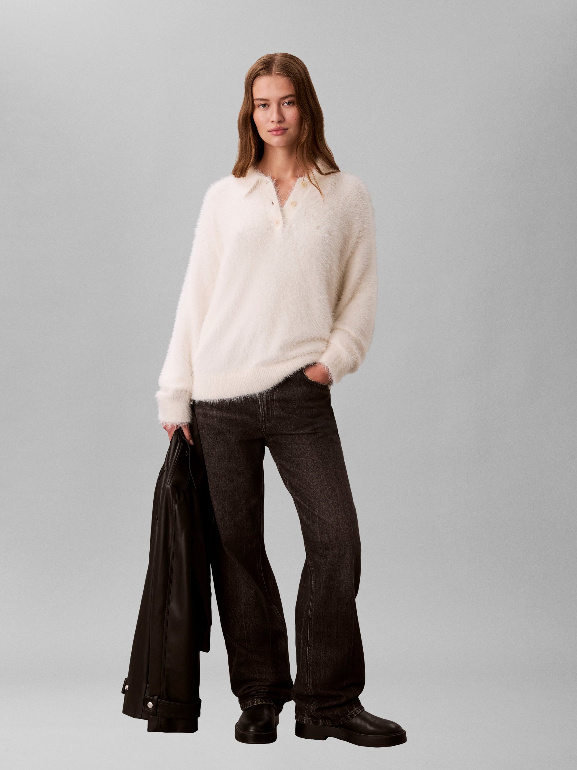 Calvin Klein Jeans Sweter z dzianiny Kobiety biały