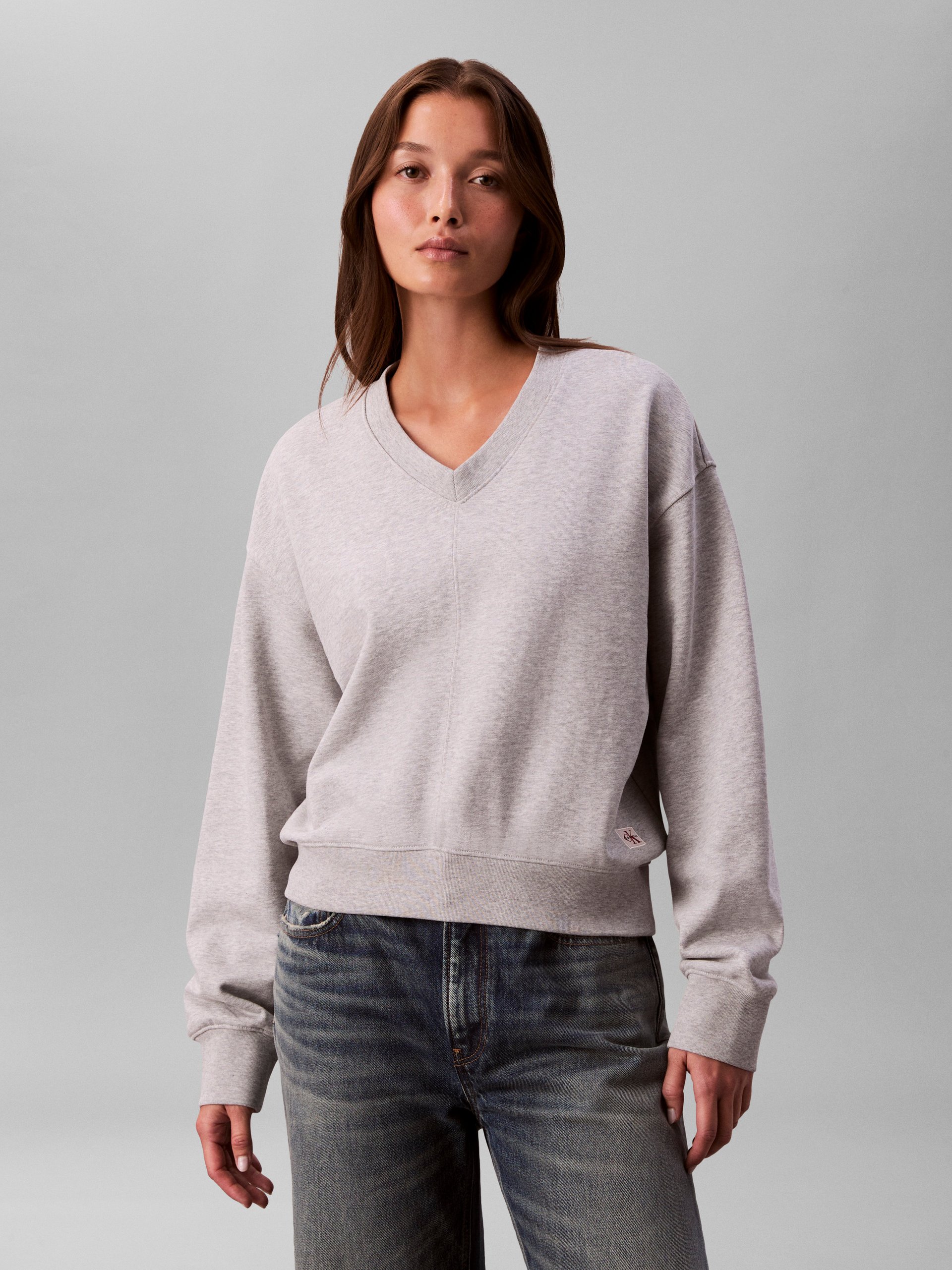 Calvin Klein Jeans Bluza Kobiety Bawełna szary