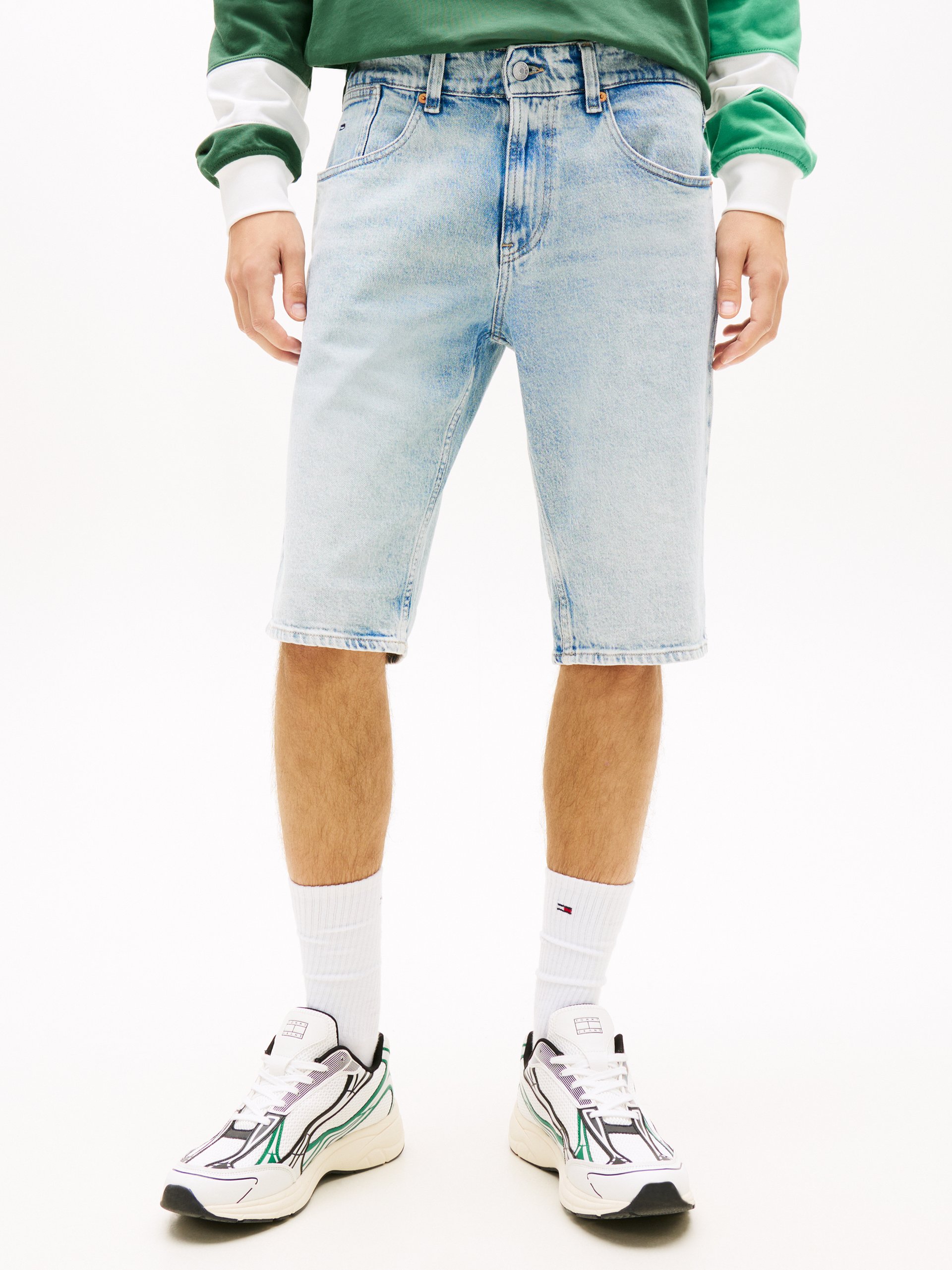 Tommy Jeans szorty dżinsowe - Ronnie Mężczyźni Bawełna niebieski