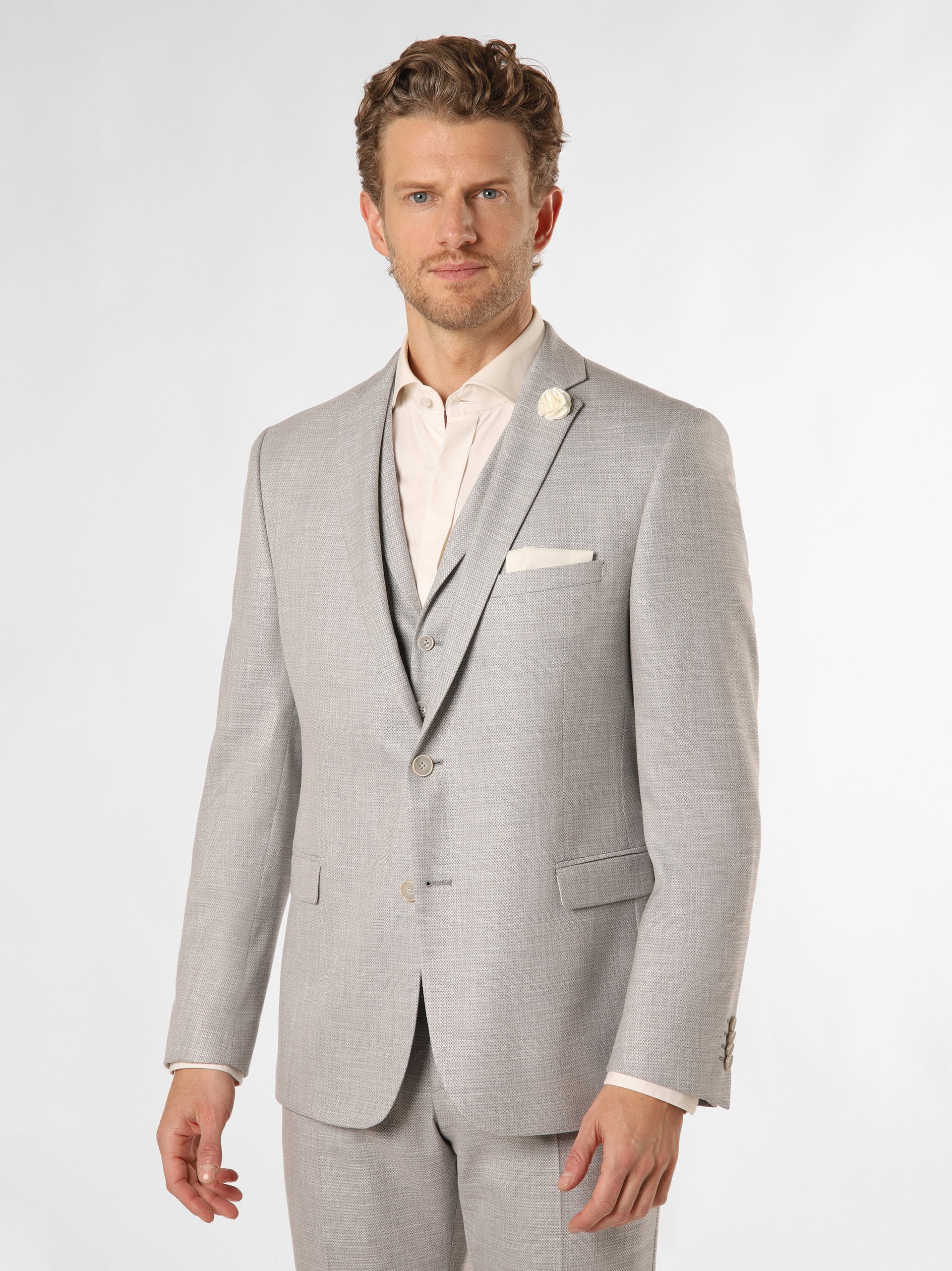 Finshley & Harding kurtka modułowa - Steven Mężczyźni Modern Fit szary
