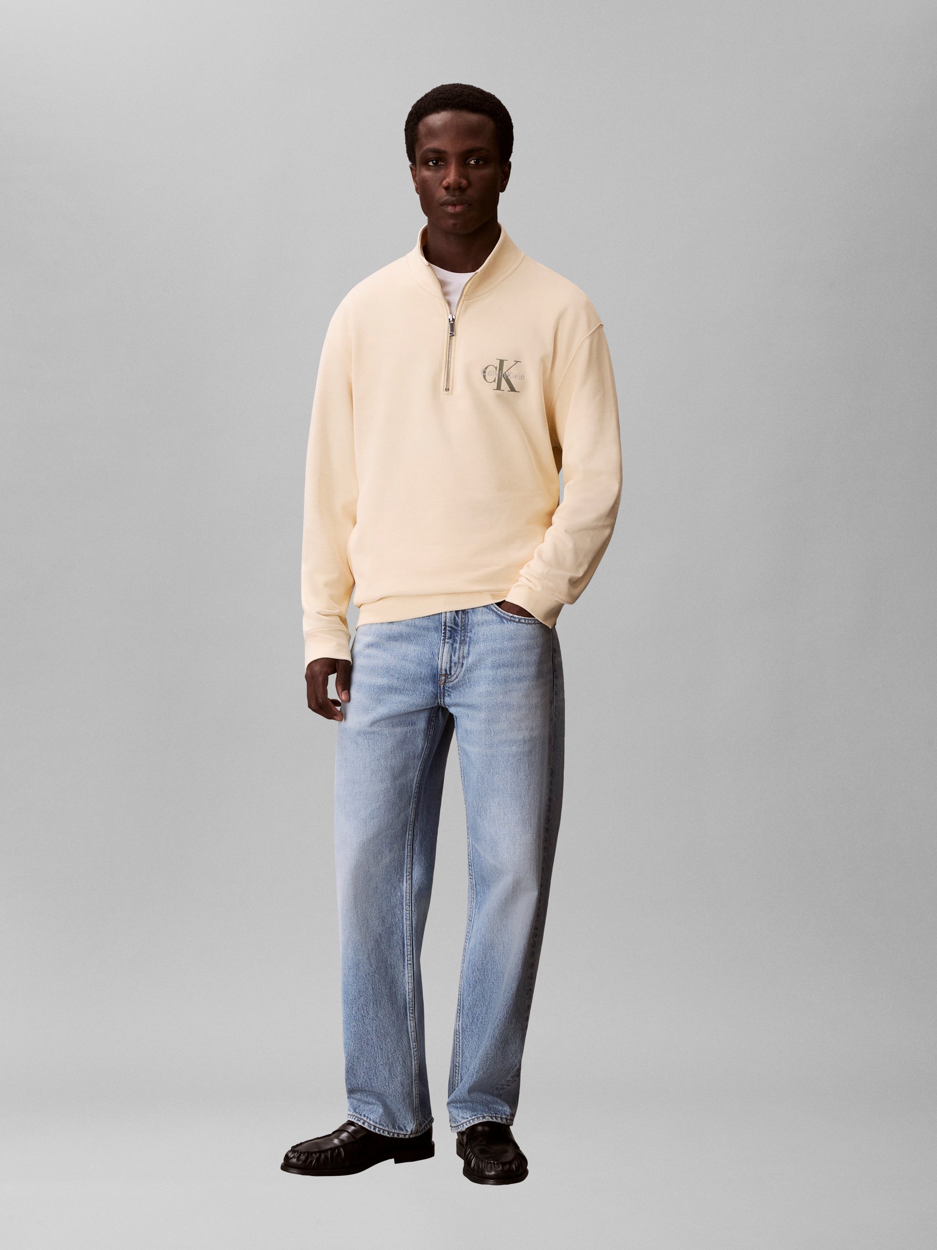 Calvin Klein Jeans Bluza Mężczyźni Bawełna żółty