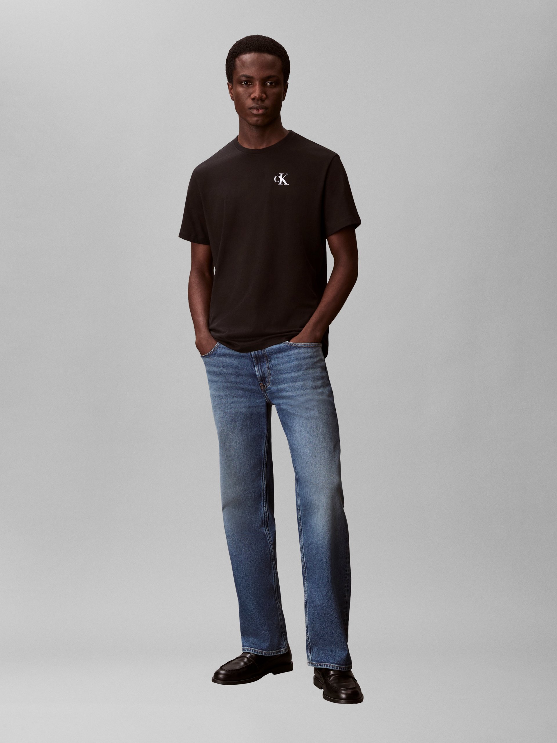 Calvin Klein Jeans Koszulka Mężczyźni Bawełna czarny