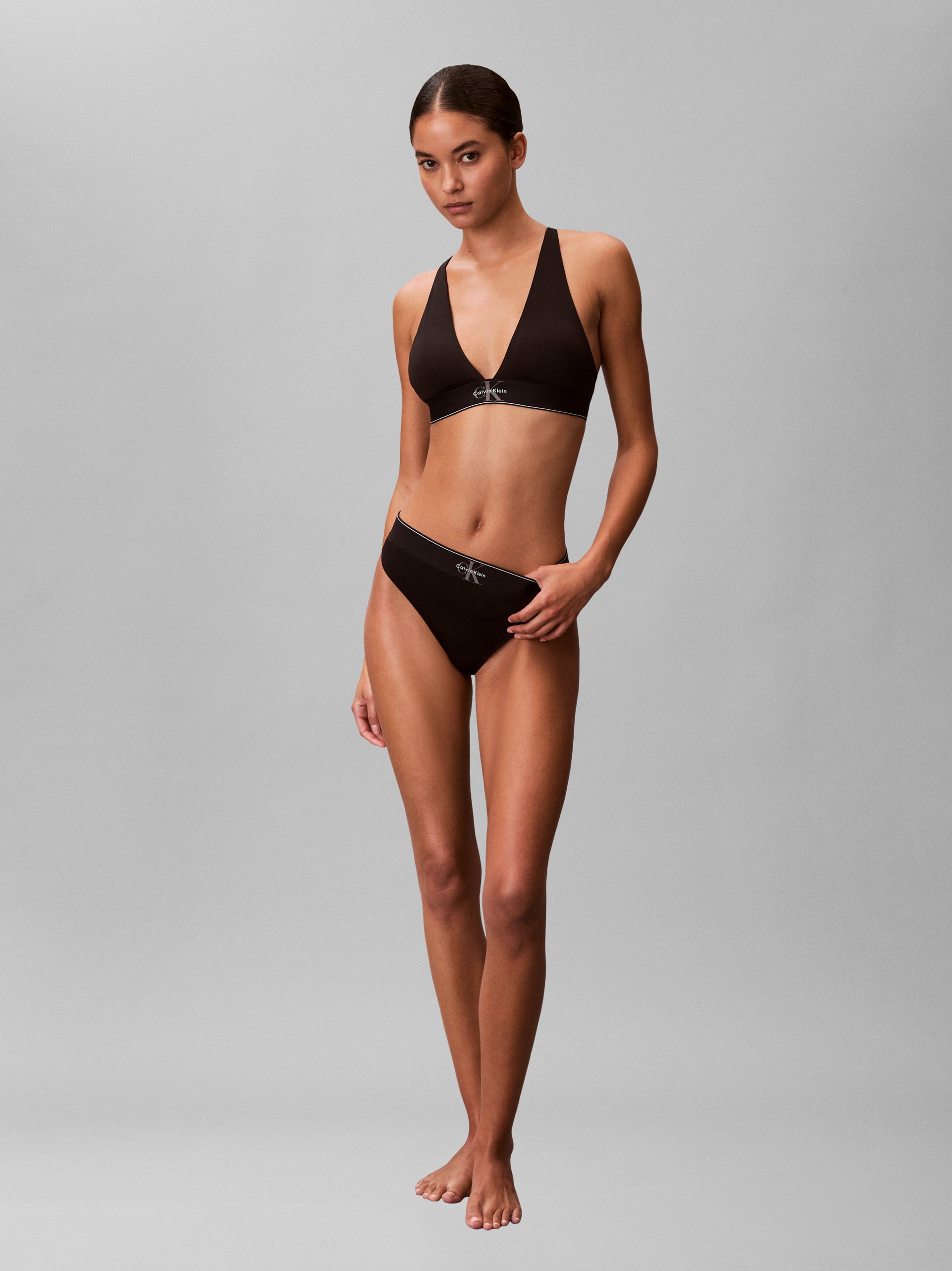 Calvin Klein biustonosz trójkątny - usztywniany Kobiety czarny