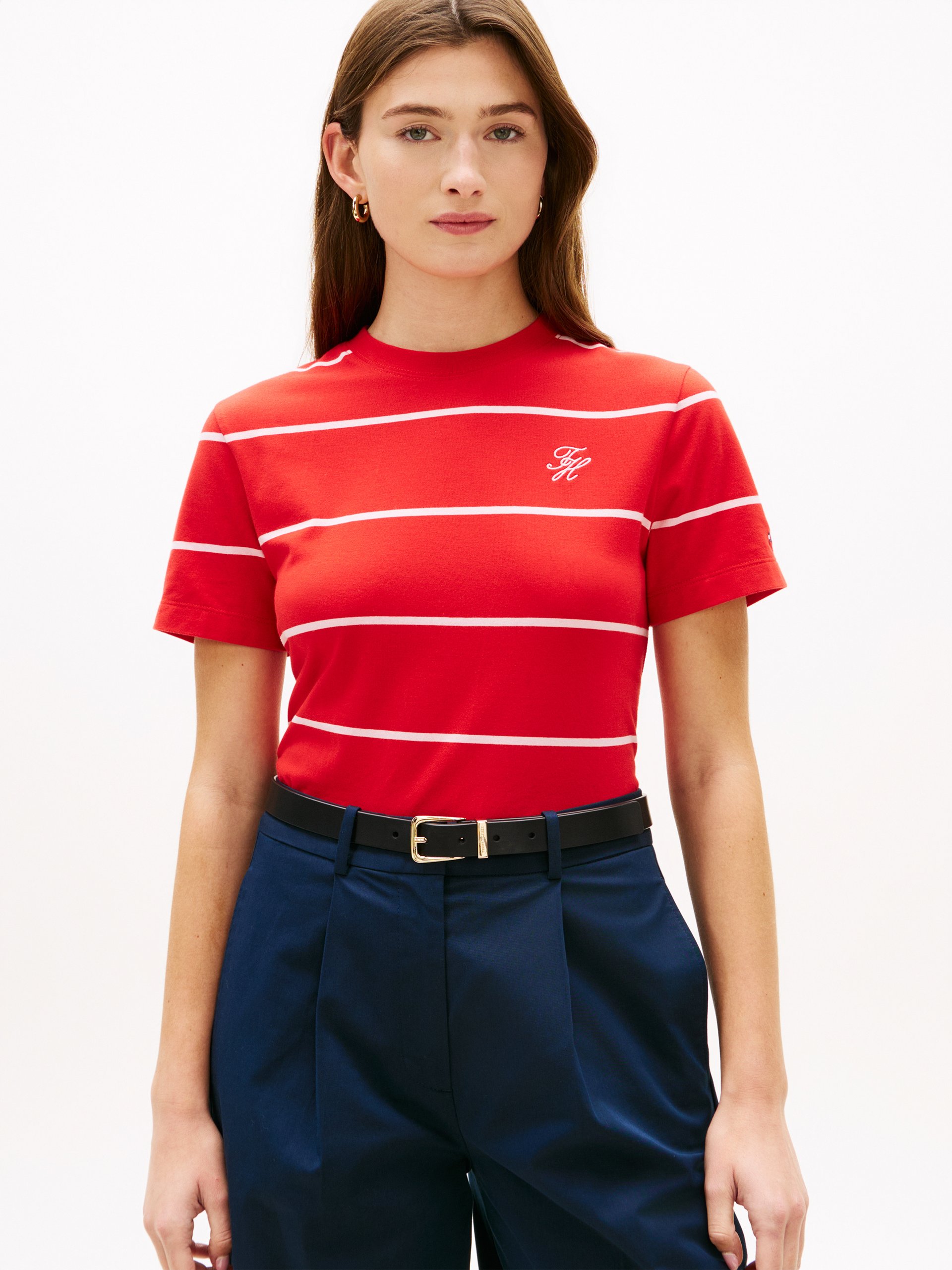 Tommy Hilfiger Koszulka Kobiety Bawełna czerwony|różowy