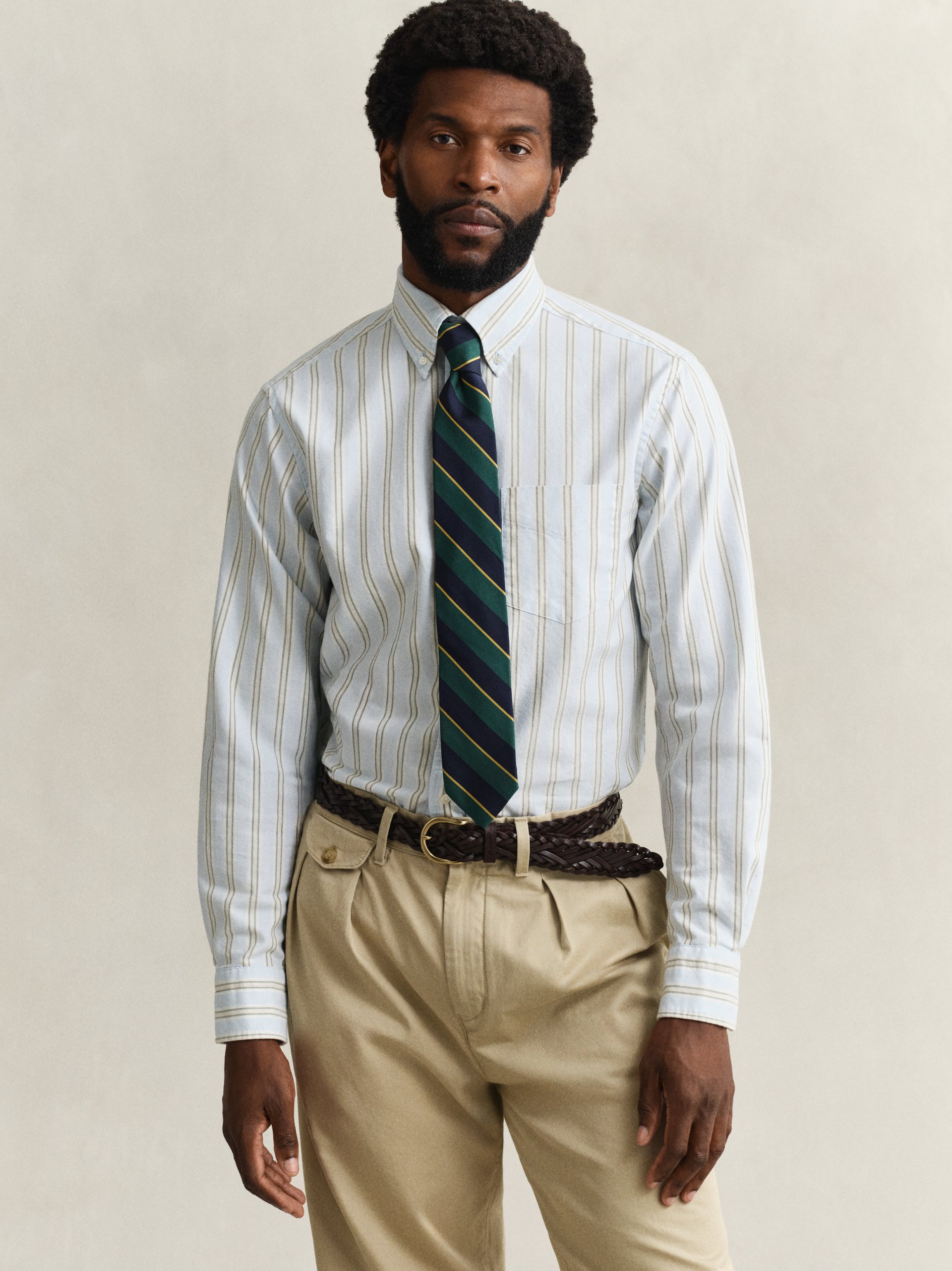 Gant koszula casual Mężczyźni Regular Fit Bawełna niebieski|beżowy|wielokolorowy
