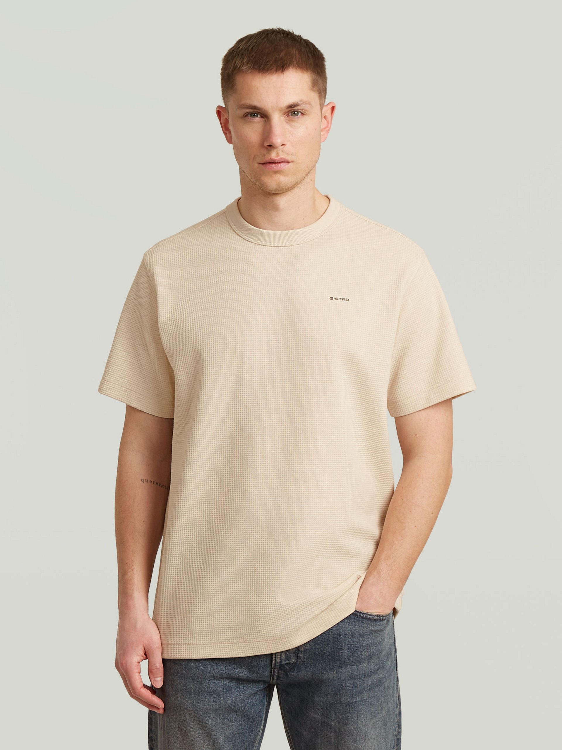 G-Star RAW Koszulka Mężczyźni beżowy