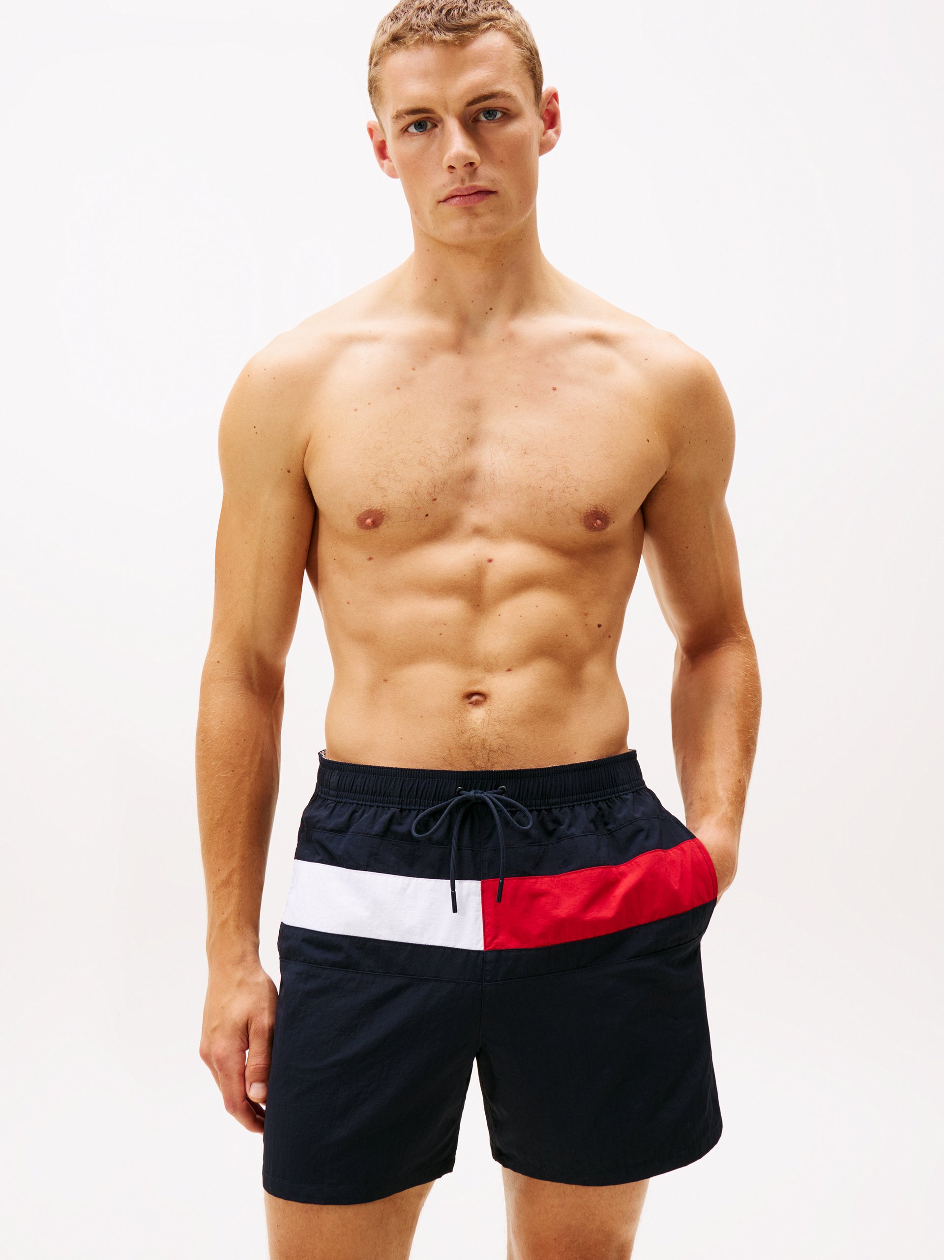Tommy Hilfiger spodenki kąpielowe Mężczyźni niebieski|czerwony|biały