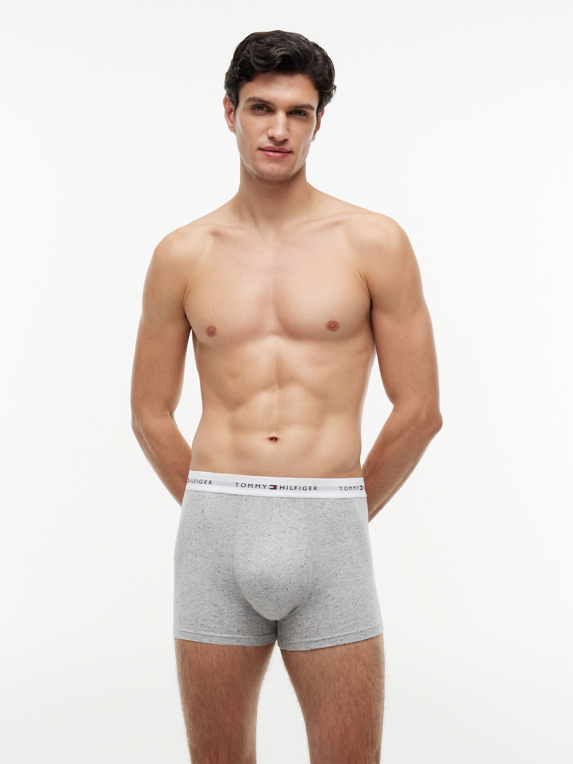 Tommy Hilfiger kąpielówki w 3-paku Mężczyźni Bawełna szary|czarny|biały