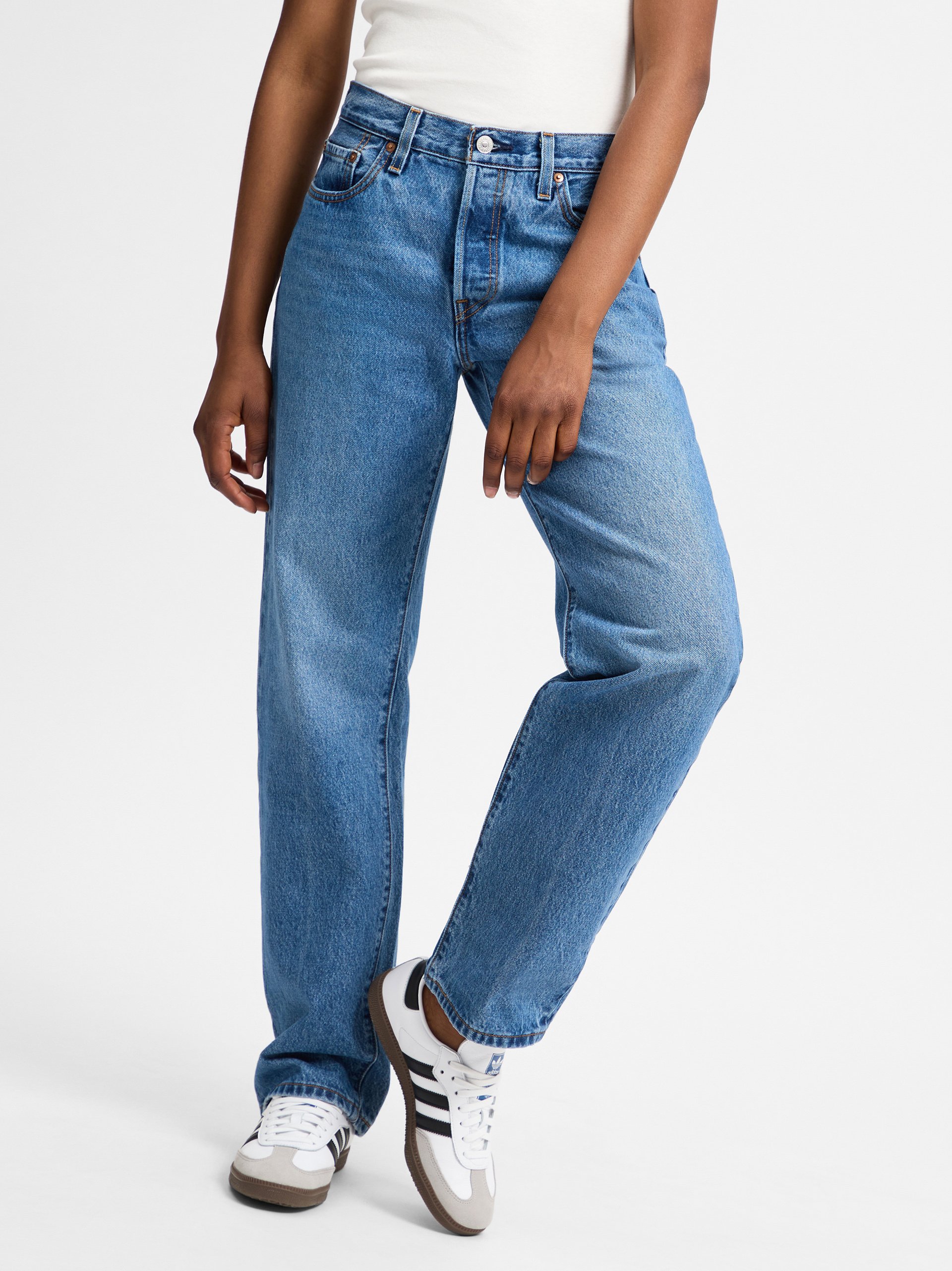 Levi's Dżinsy - Szeroka nogawka w prążki Kobiety Bawełna niebieski, 29-32