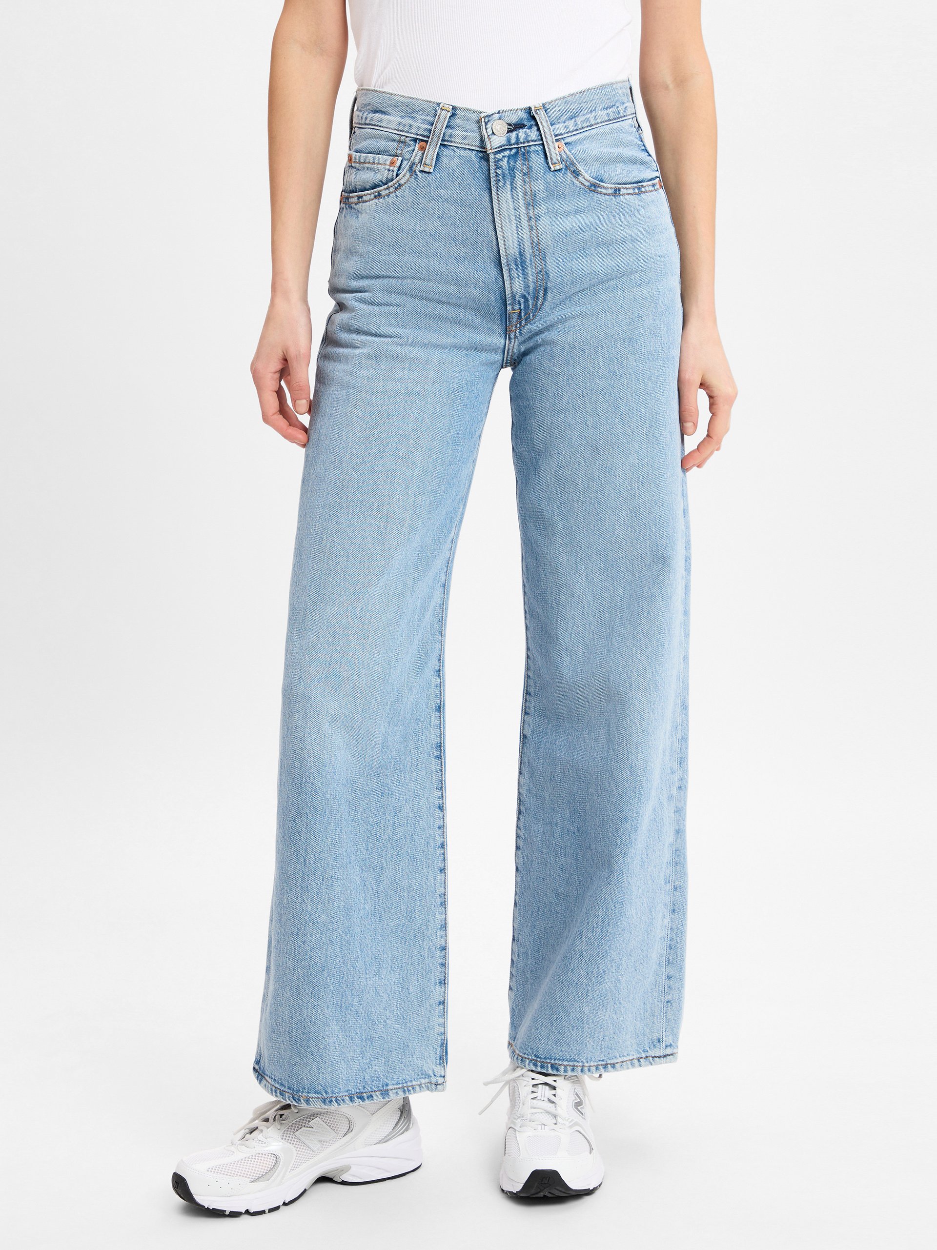 Levi's Dżinsy - Szeroka nogawka w prążki Kobiety Bawełna niebieski, 27-32