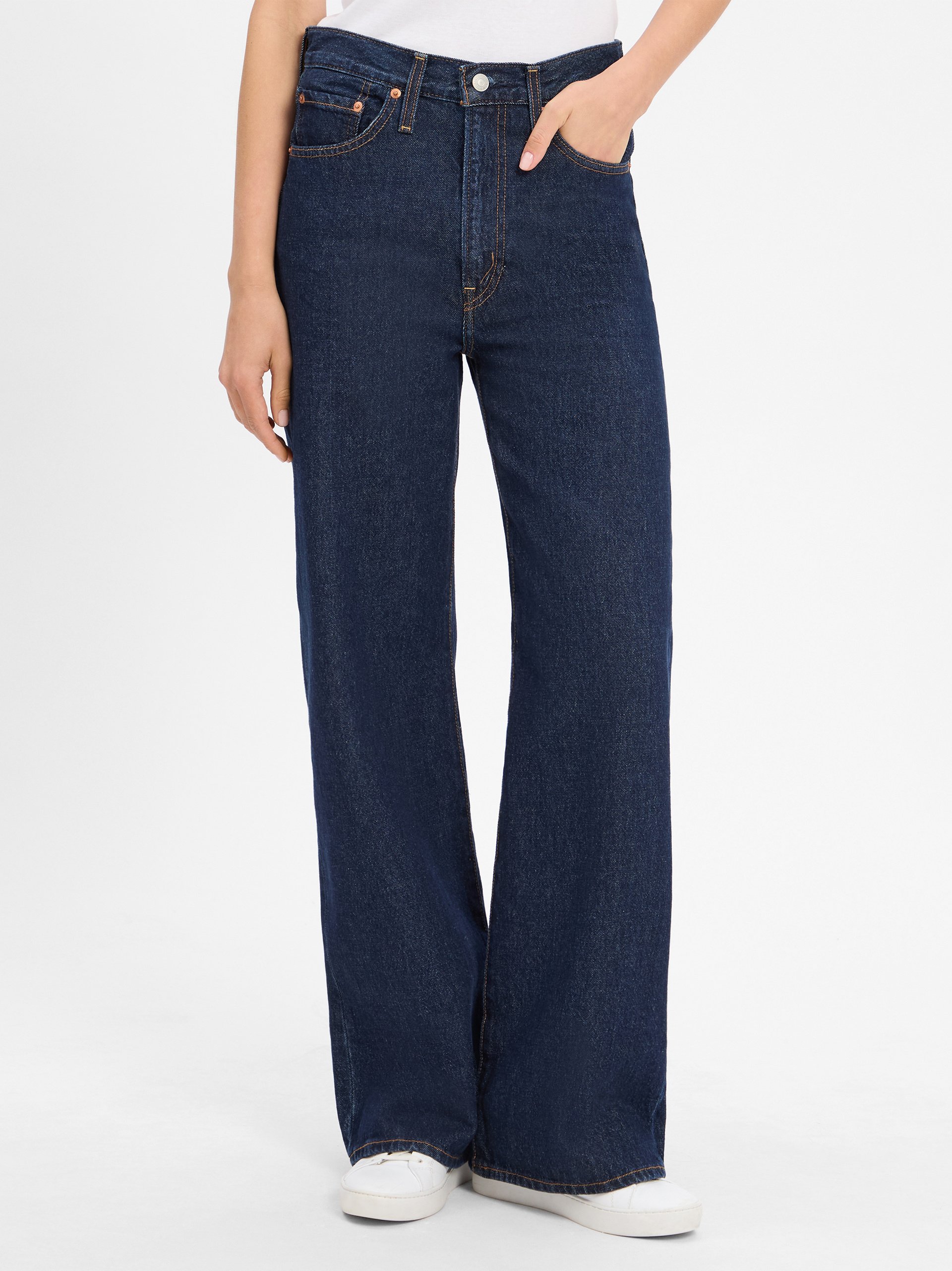 Levi's Dżinsy - Szeroka nogawka w prążki Kobiety Bawełna niebieski, 28-32
