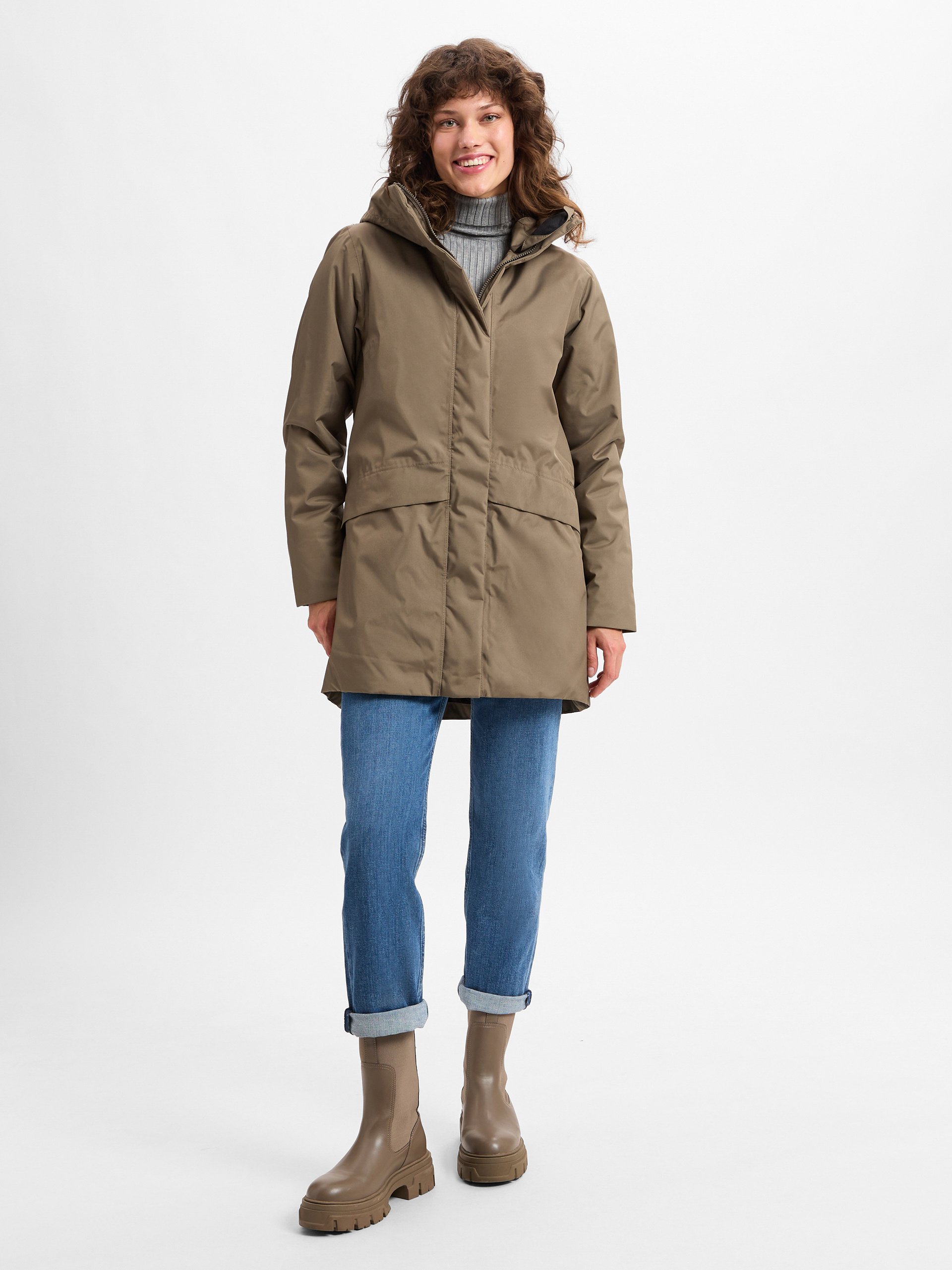 Didriksons Parka -CAJSA WNS PARKA 6 Kobiety Sztuczne włókno brązowy