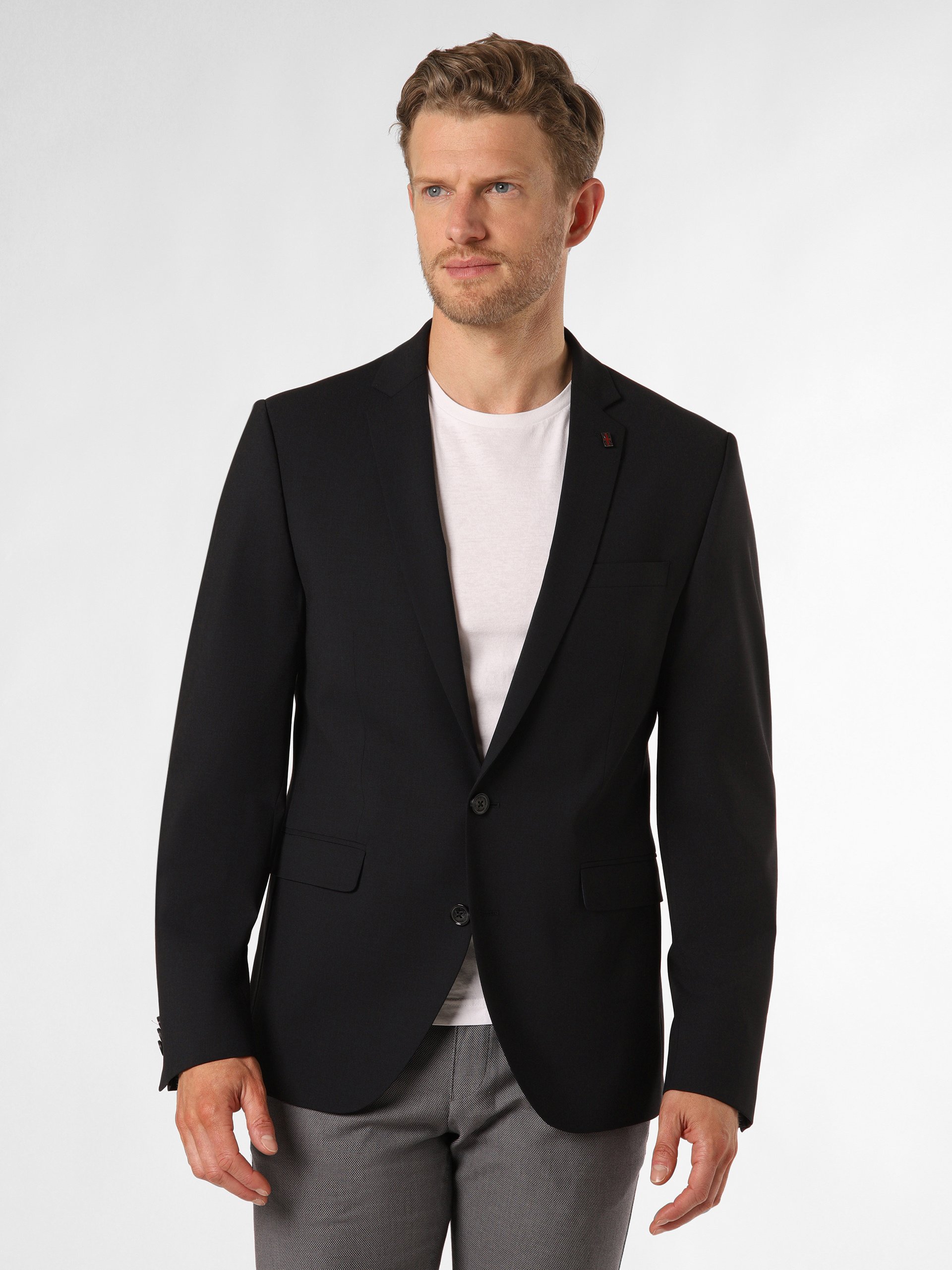 Finshley & Harding London kurtka modułowa - Brixdon-Athletic Mężczyźni Comfort Fit Sztuczne włókno niebieski