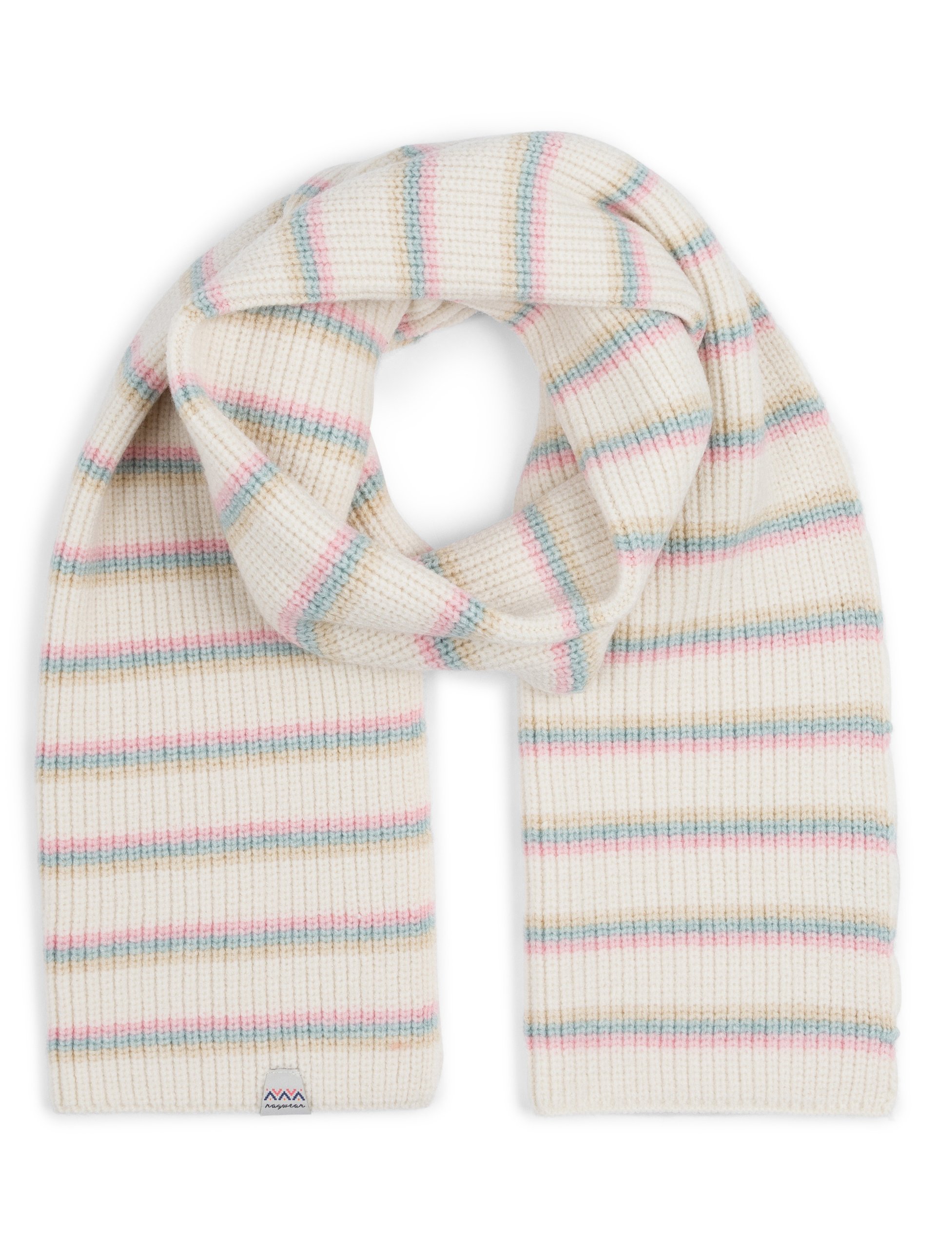 Ragwear Szalik - Fluky Stripes Kobiety Sztuczne włókno beżowy|biały