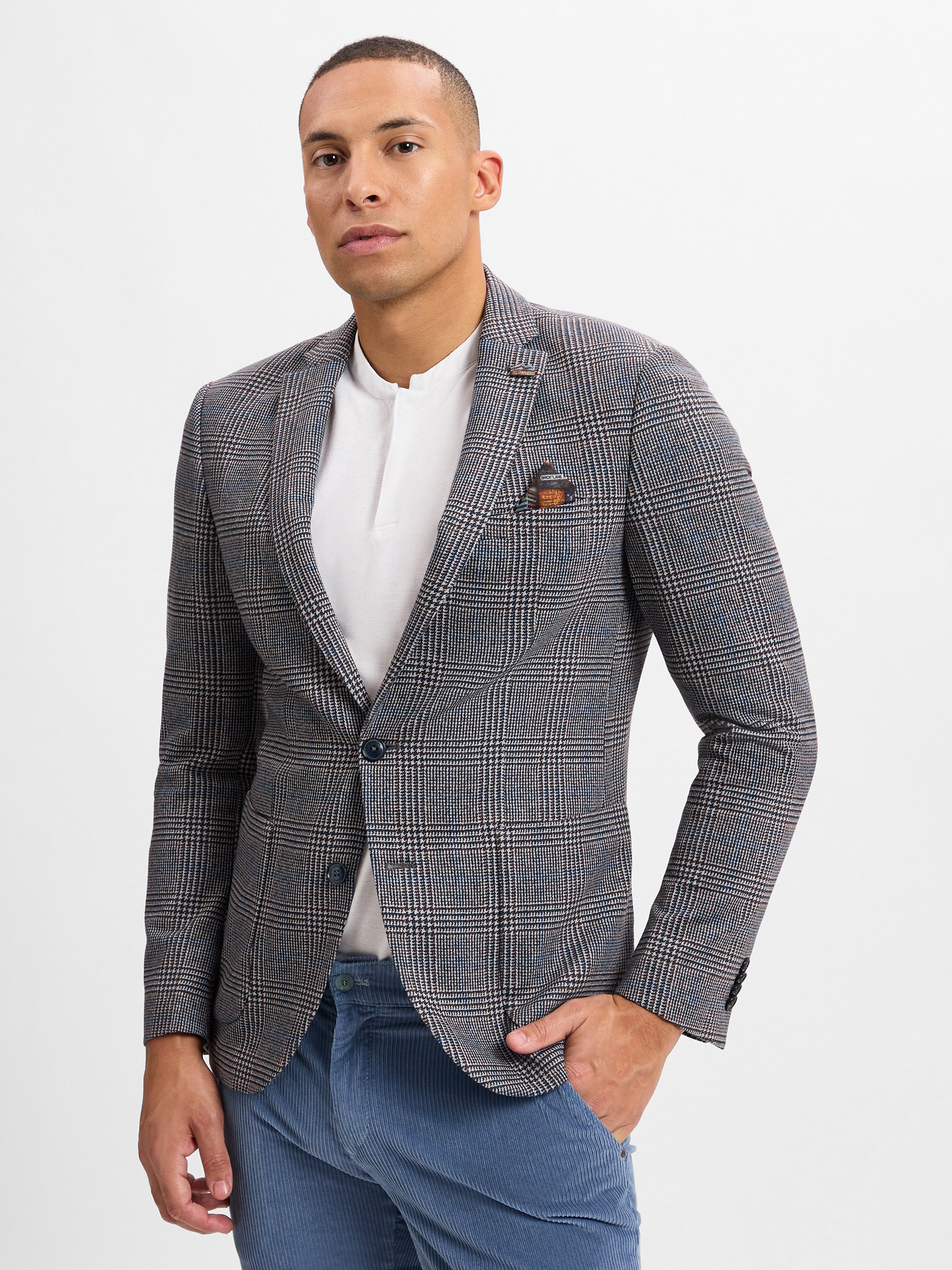 Finshley & Harding London Kurtka Mężczyźni Slim Fit Sztuczne włókno brązowy