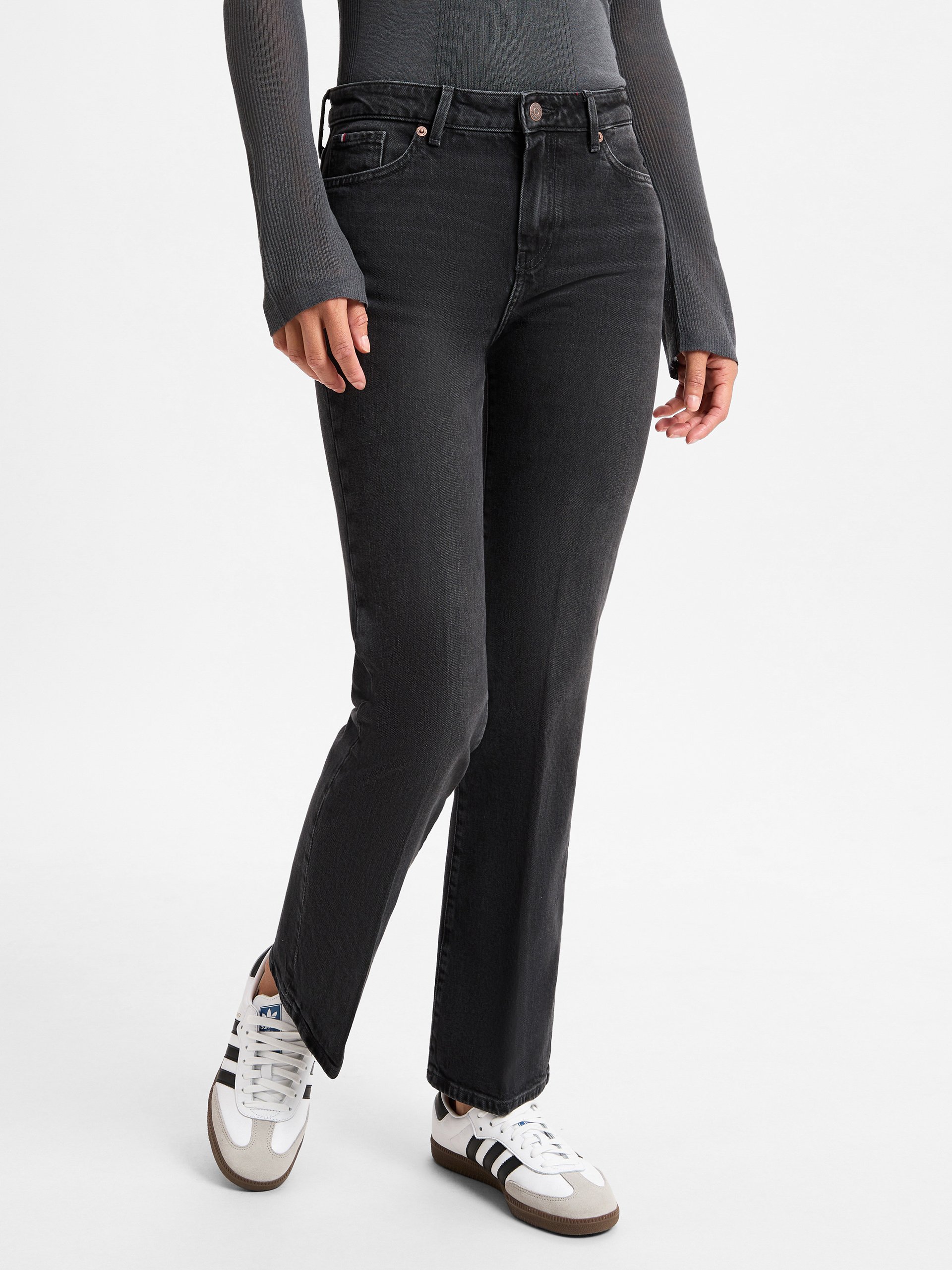 Tommy Hilfiger Dżinsy bootcut Kobiety Bawełna szary, 29-30