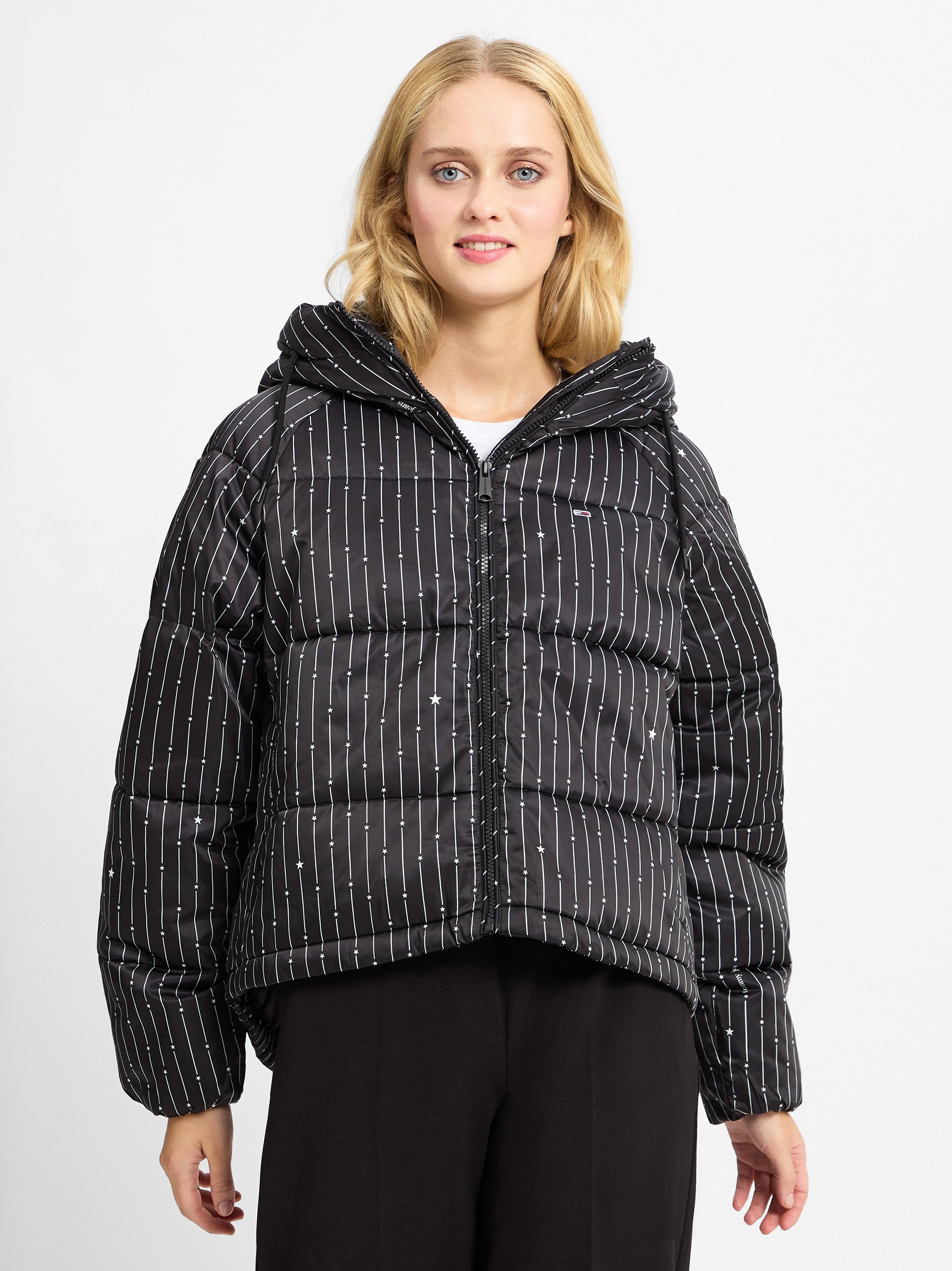 Tommy Jeans kurtka pikowana Kobiety czarny