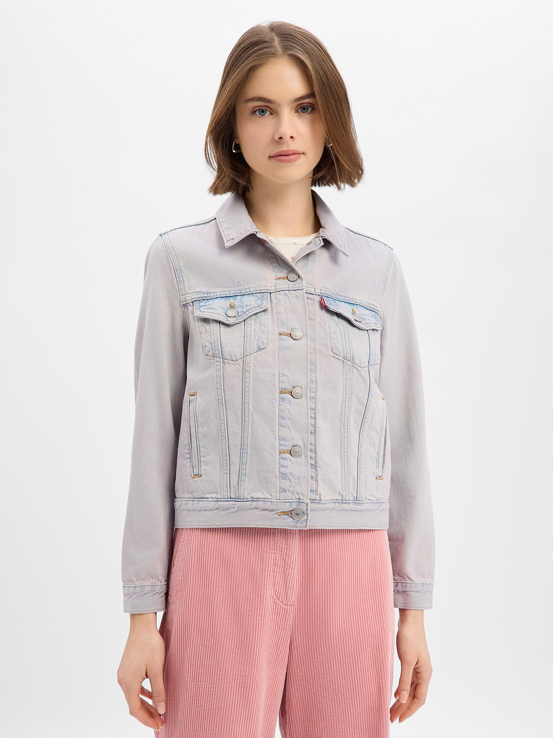 Levi's kurtka dżinsowa - Original Trucker Jacket Kobiety Bawełna różowy