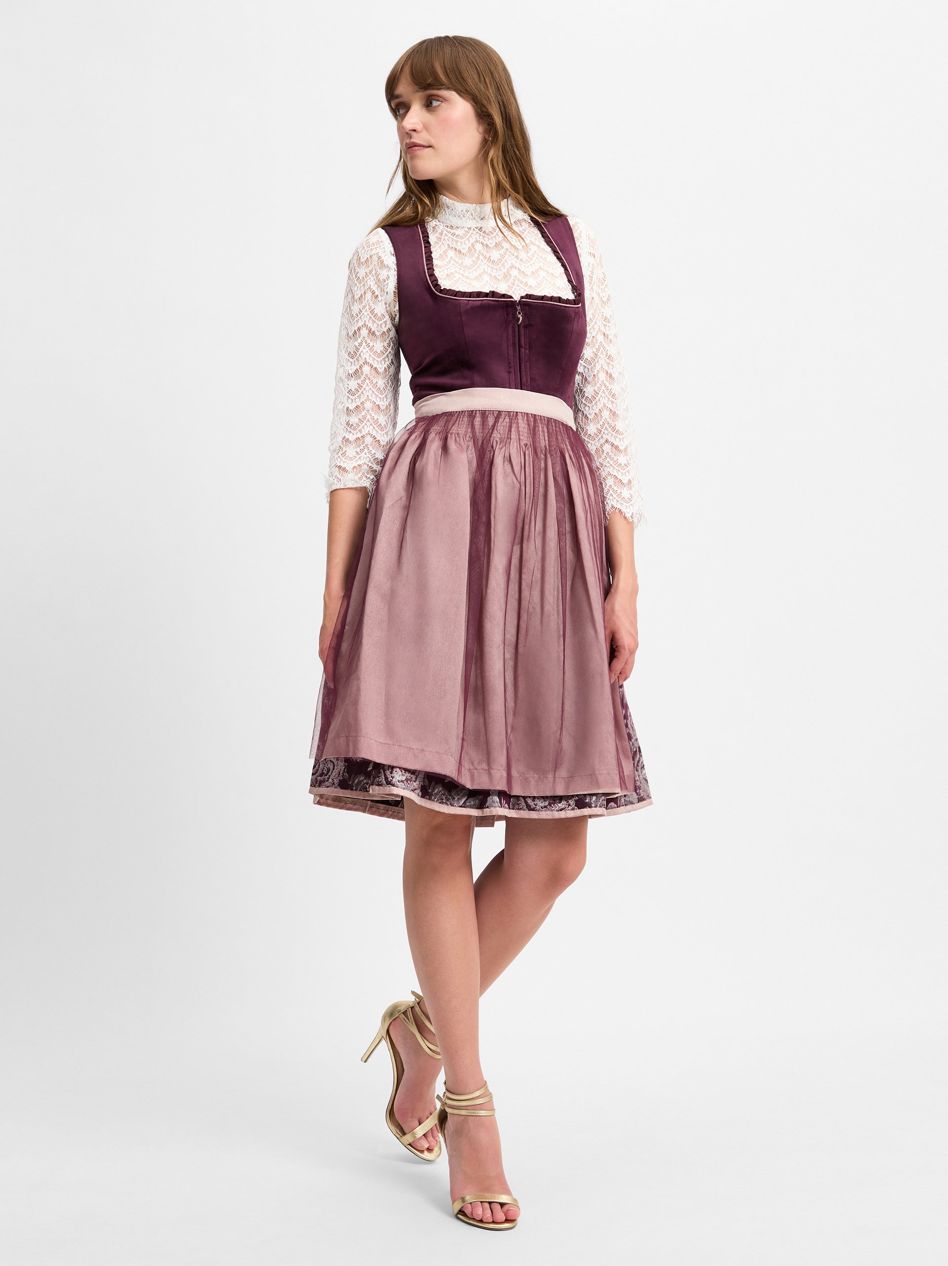 Krüger Dirndl dirndl Kobiety Sztuczne włókno czerwony