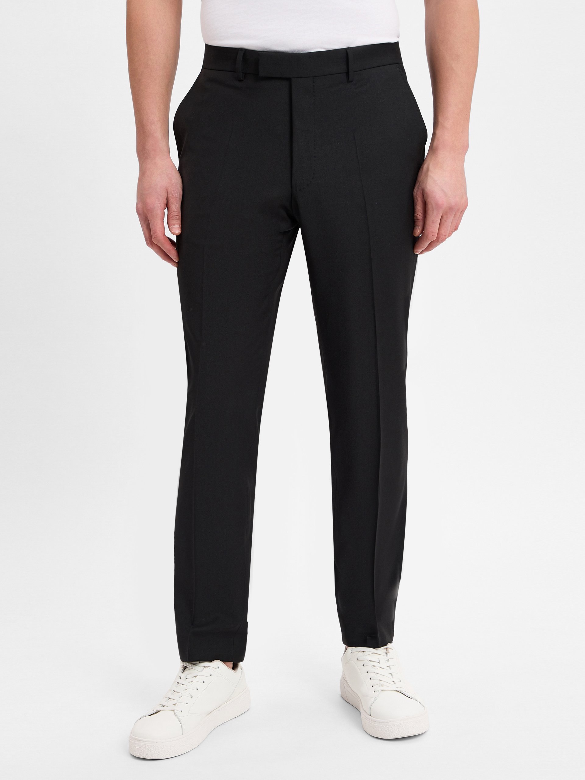 JOOP! Spodnie z zawartością wełny - Brad Mężczyźni Comfort Fit czarny