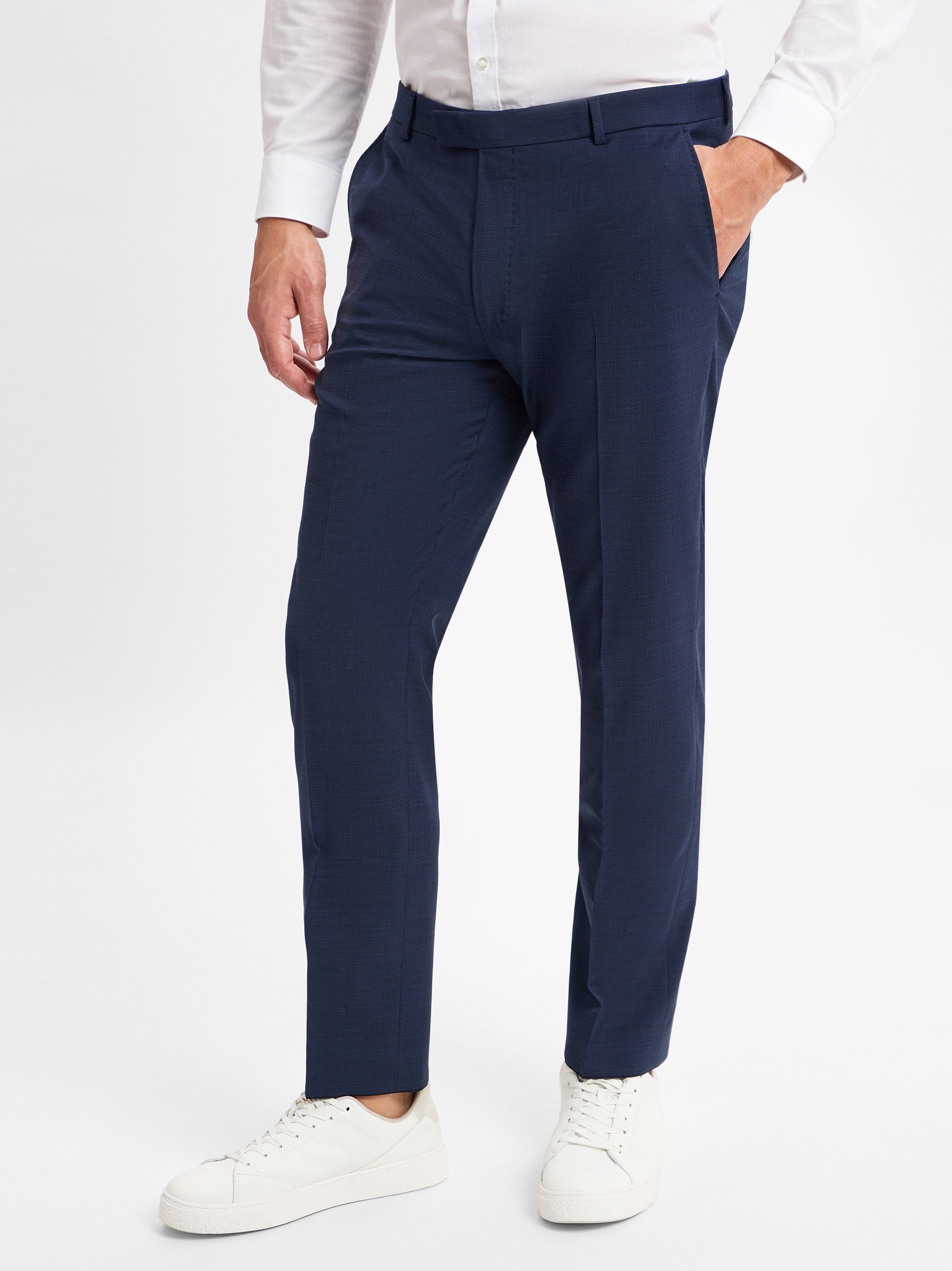 JOOP! Spodnie - Brad Mężczyźni Modern Fit Sztuczne włókno niebieski