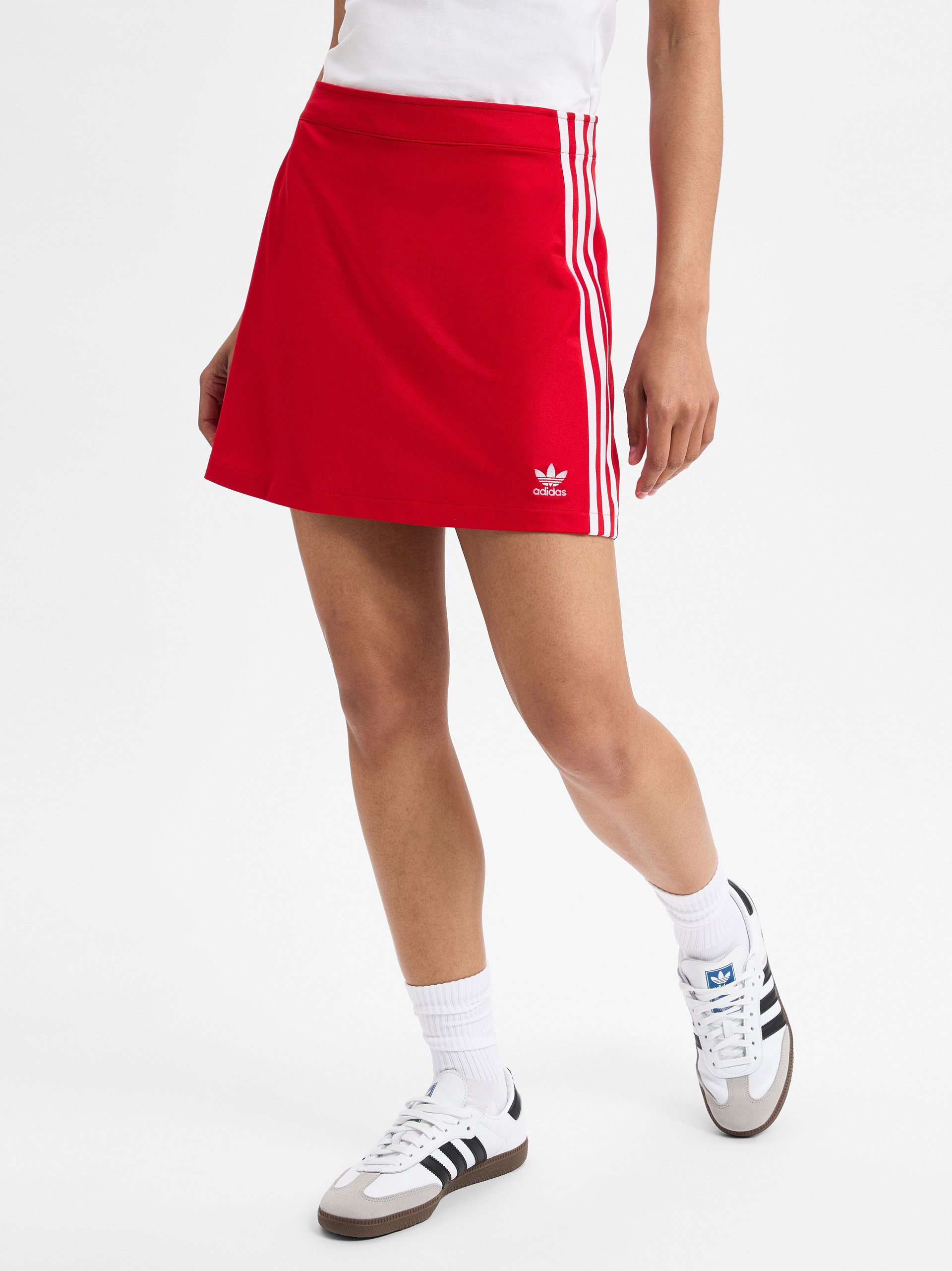 adidas Originals mini spódniczka - Mini spódniczka Kobiety czerwony