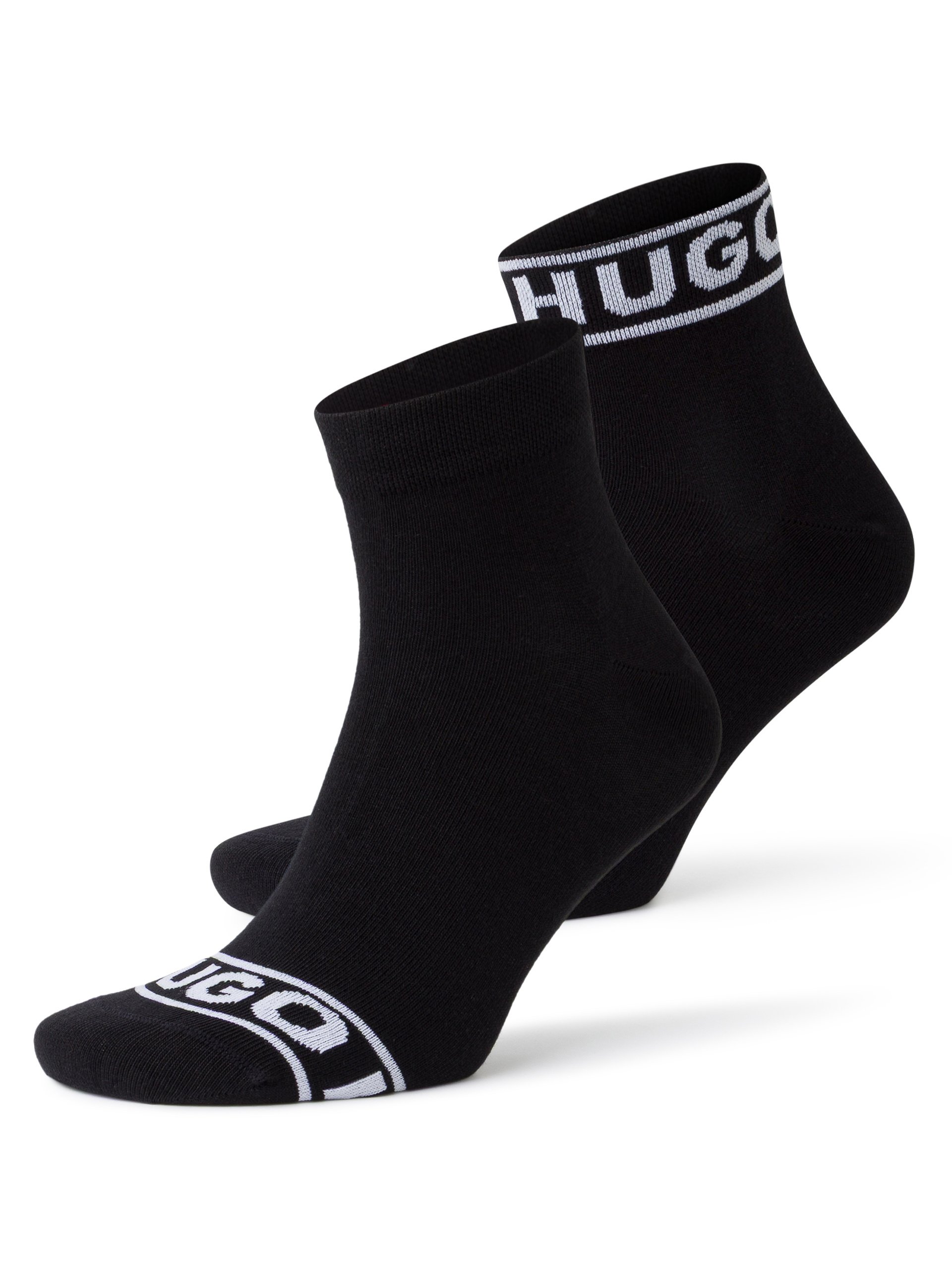 HUGO Skarpety w 2-paku - 2P SH LOGO CC W Kobiety Bawełna czarny|biały, 39-42