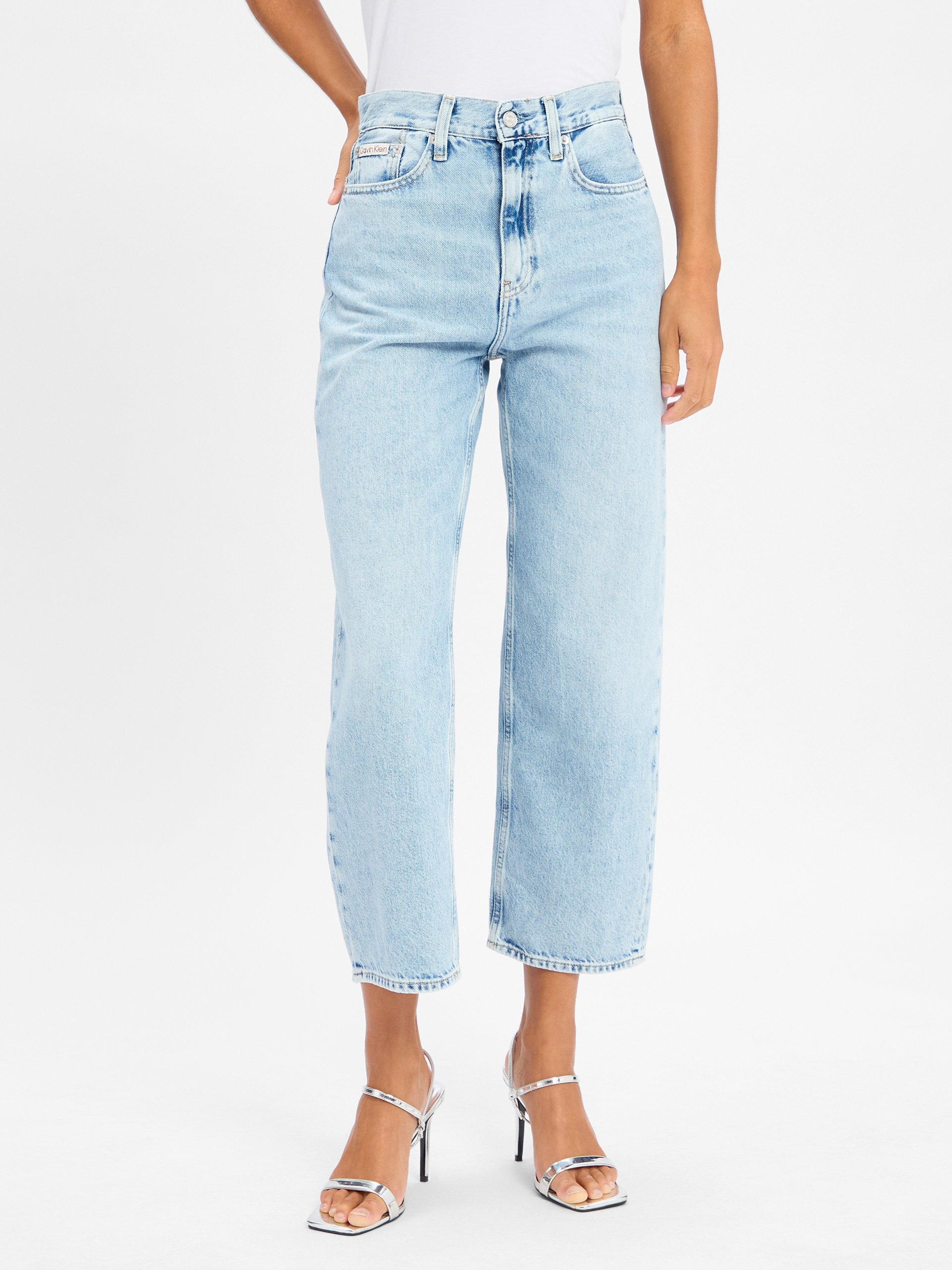 Calvin Klein Jeans Dżinsy o dopasowanym kroju Kobiety Bawełna niebieski, 27-32