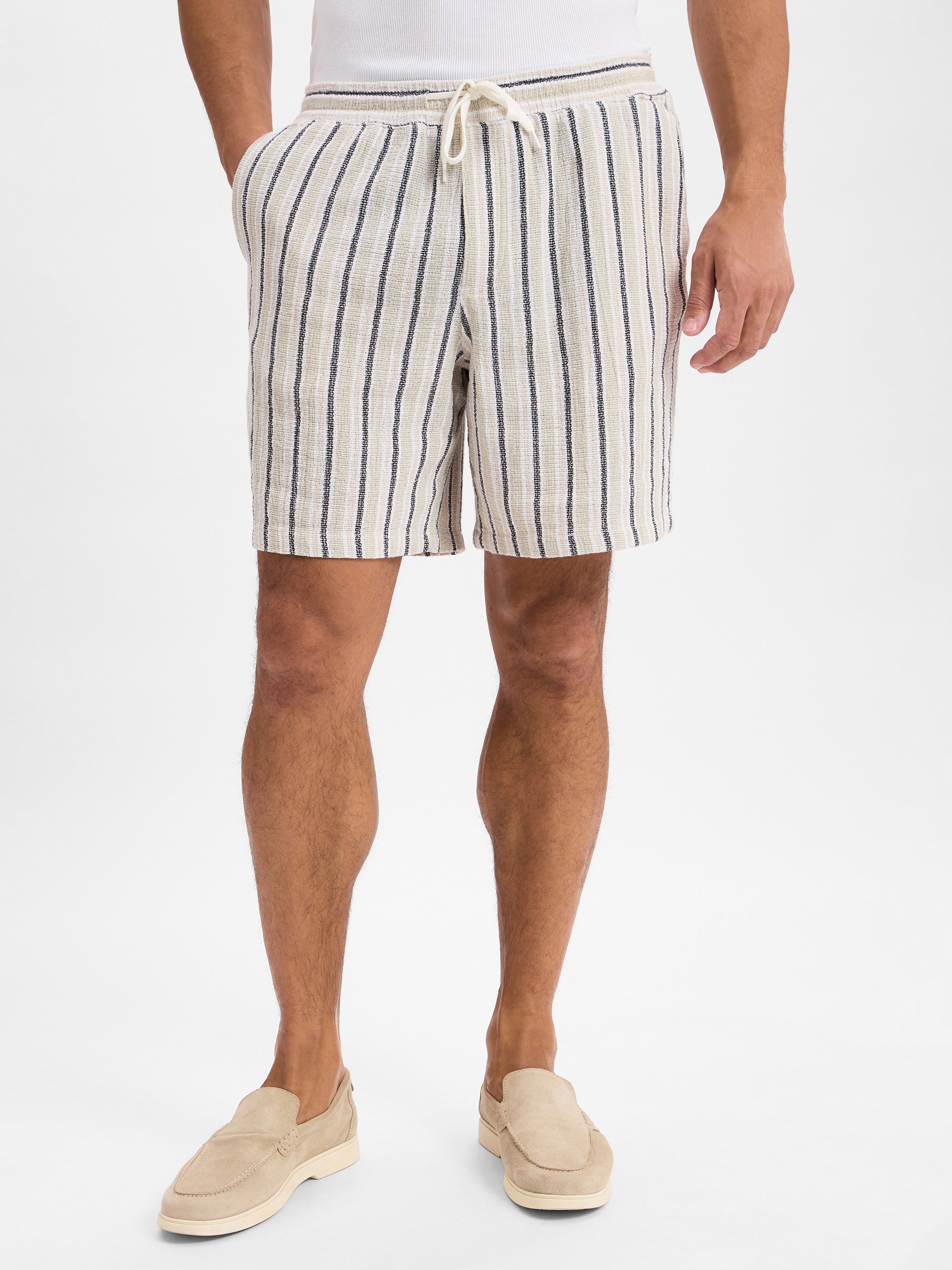 Jack & Jones Szorty - Jaiden Mężczyźni Bawełna beżowy|wielokolorowy