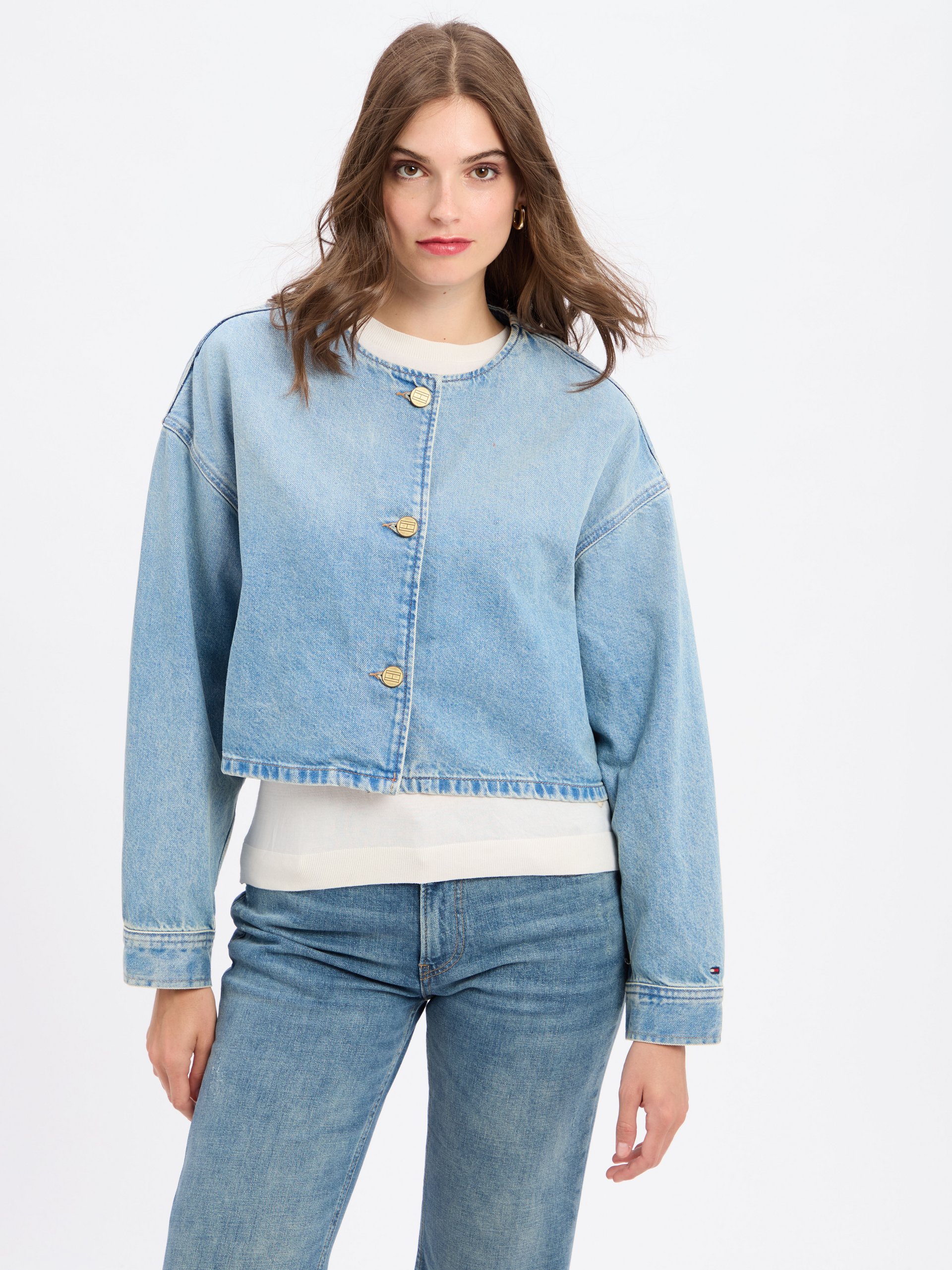 Tommy Hilfiger kurtka dżinsowa - Lex Kobiety Bawełna niebieski, L/XL