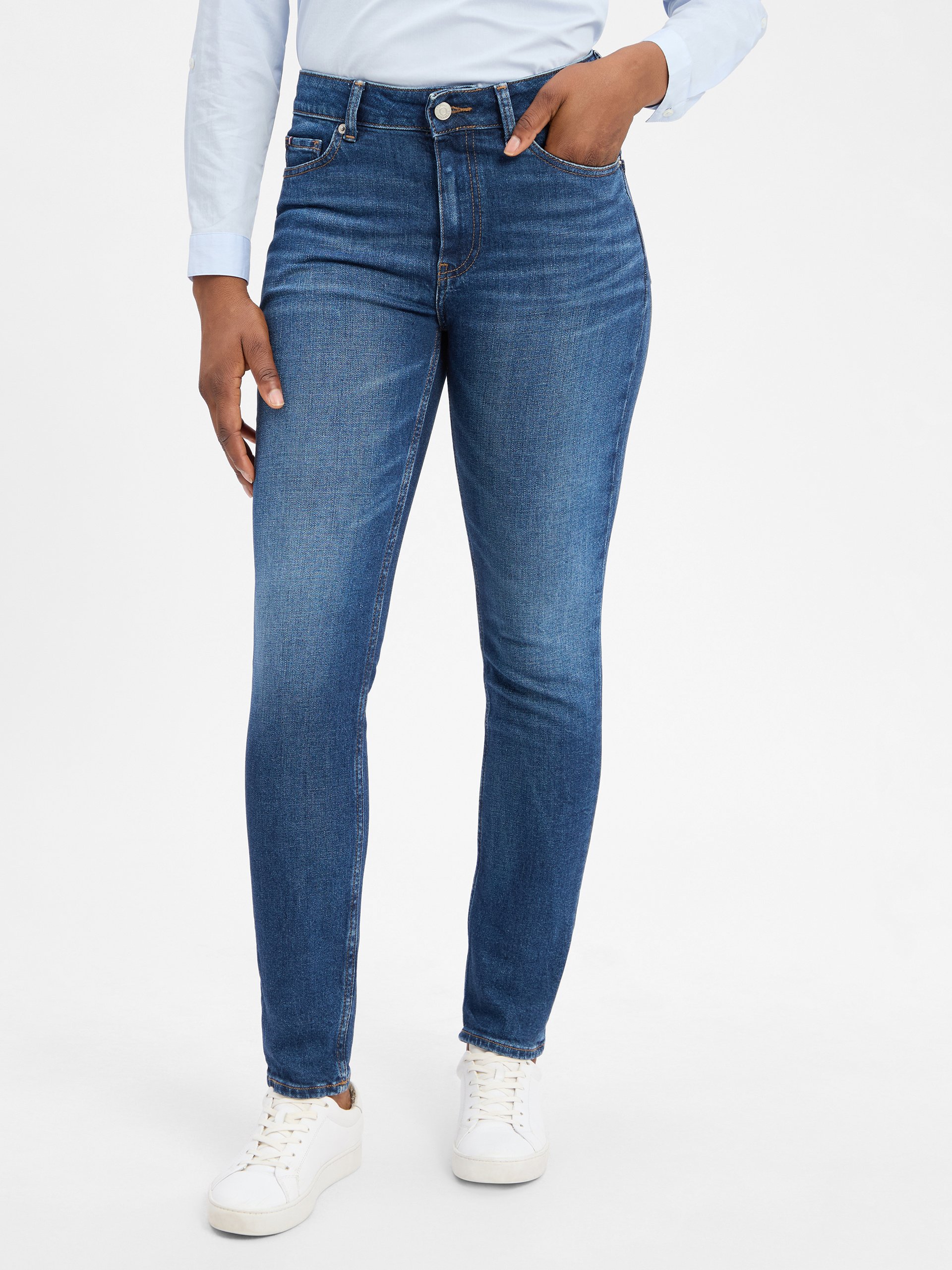 Tommy Hilfiger Dżinsy slim fit Kobiety Bawełna niebieski, 29-32