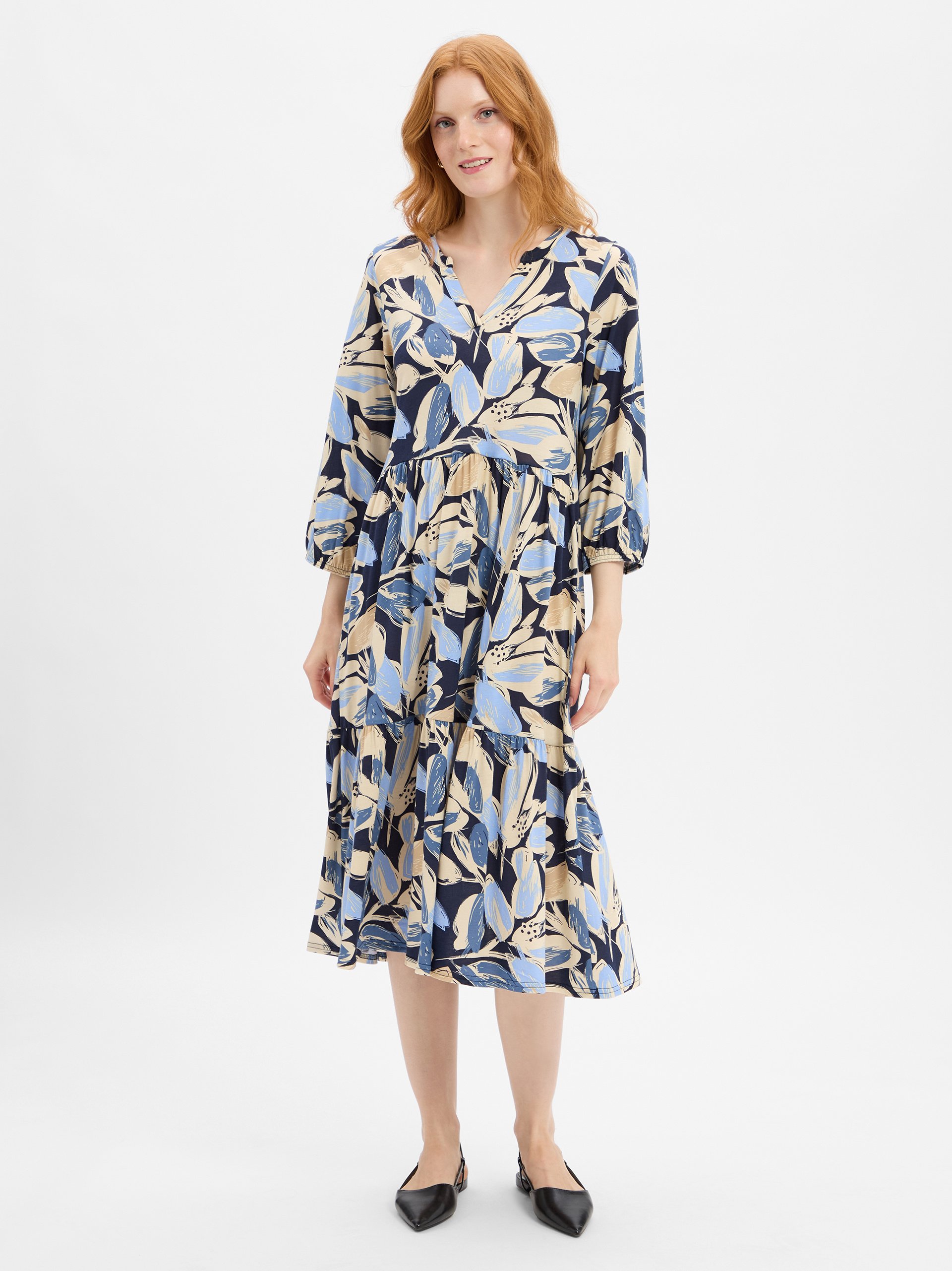 soyaconcept® sukienka maxi - SCFelicity Kobiety Bawełna niebieski