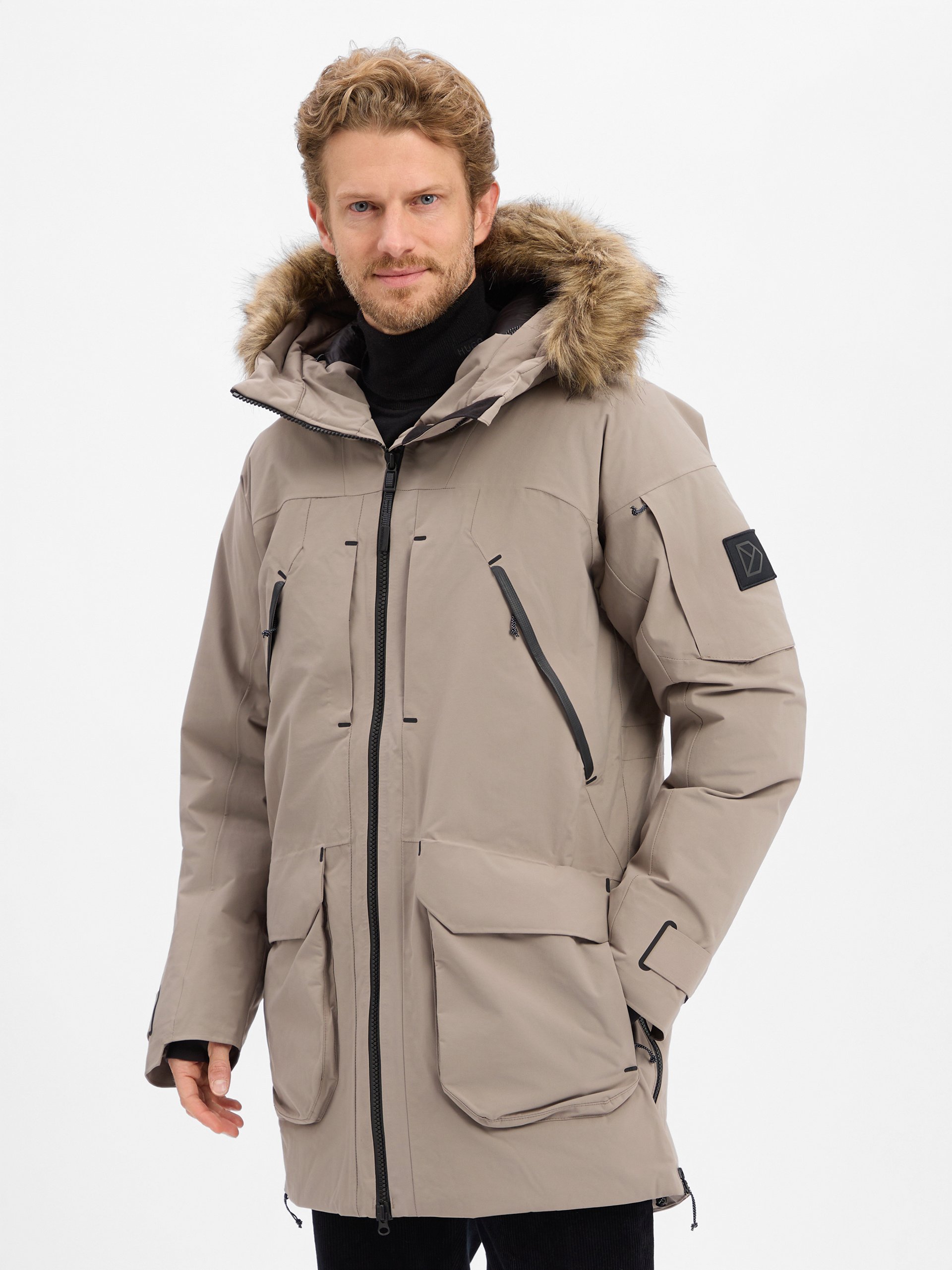 Didriksons Parka - Zeus Mężczyźni Sztuczne włókno beżowy