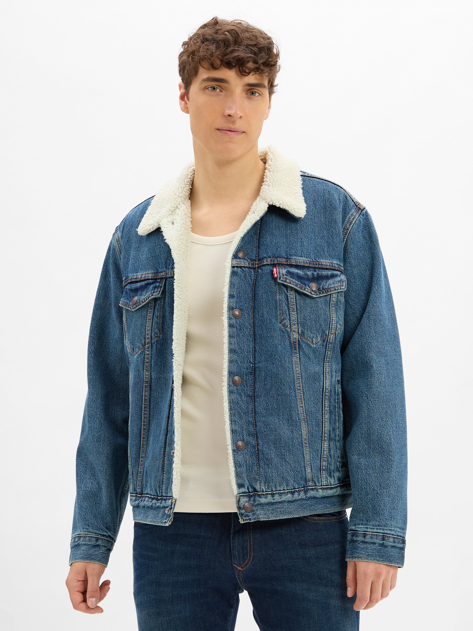 Levi's kurtka dżinsowa Mężczyźni Jeansy niebieski