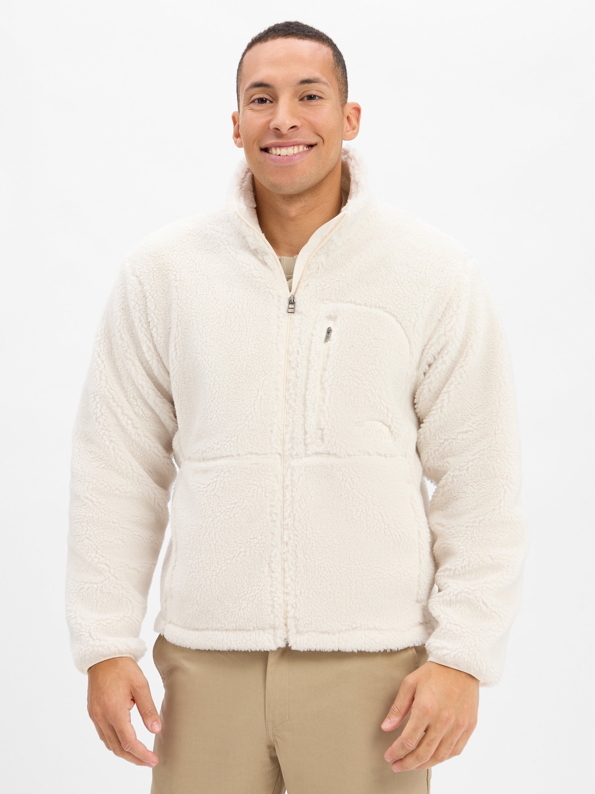 The North Face kurtka polarowa Mężczyźni Sztuczne włókno biały